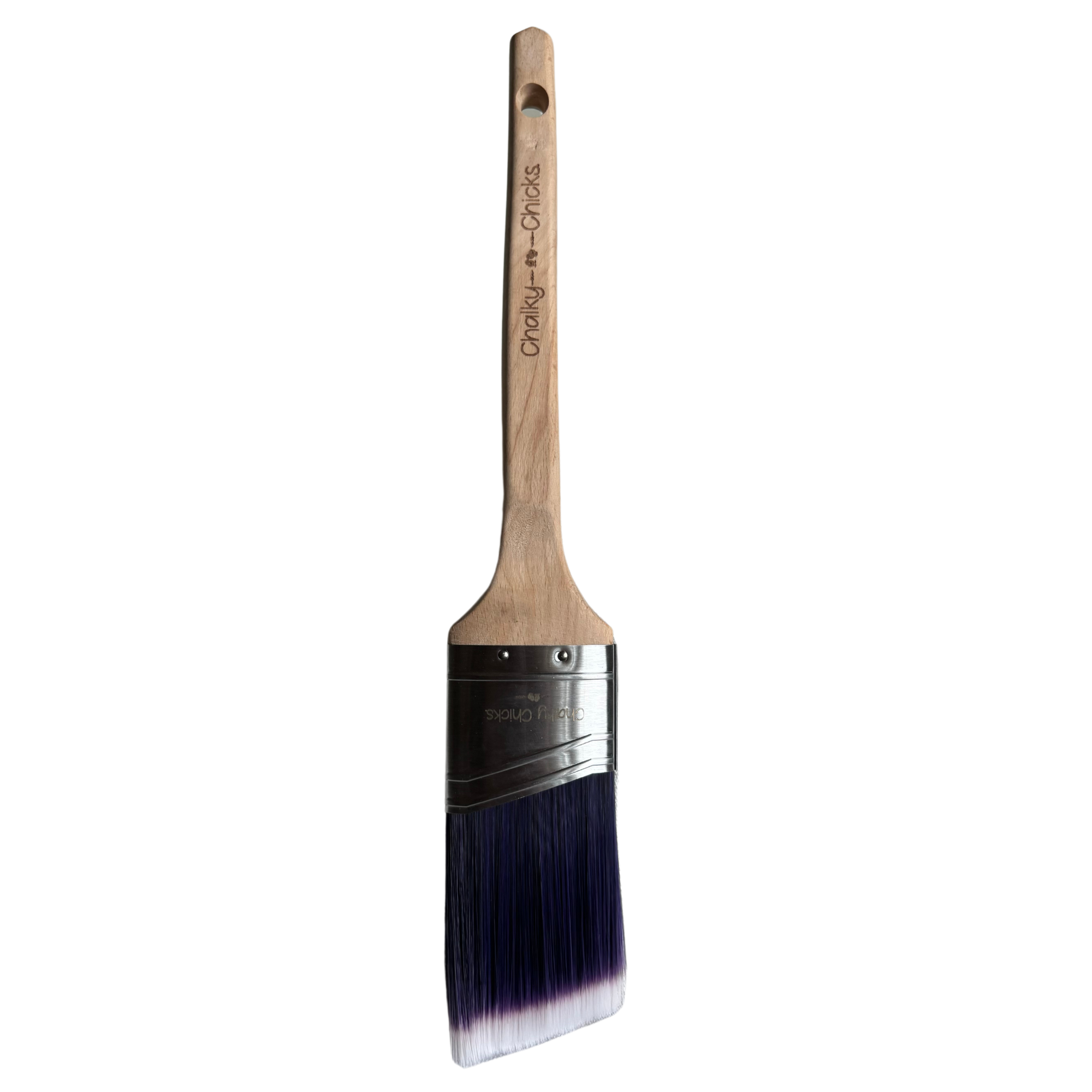 The Starling - 2 inch angled brush with Beveled Synthetic Fiber Bristles, Rounded Ergonomic
