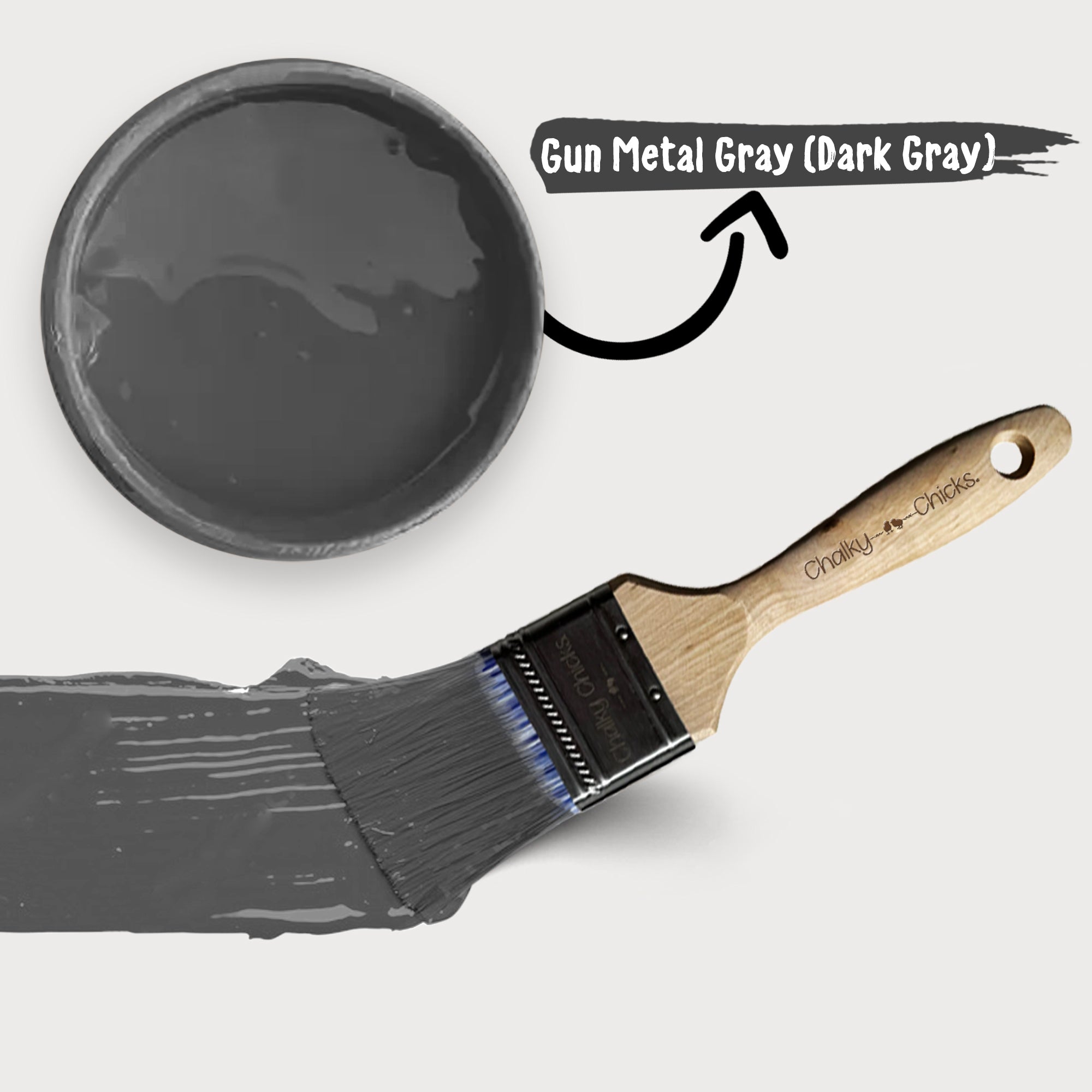 Gun Metal Grey, Premium All-In-One Chalk Paint for DIY’ers and Pro's