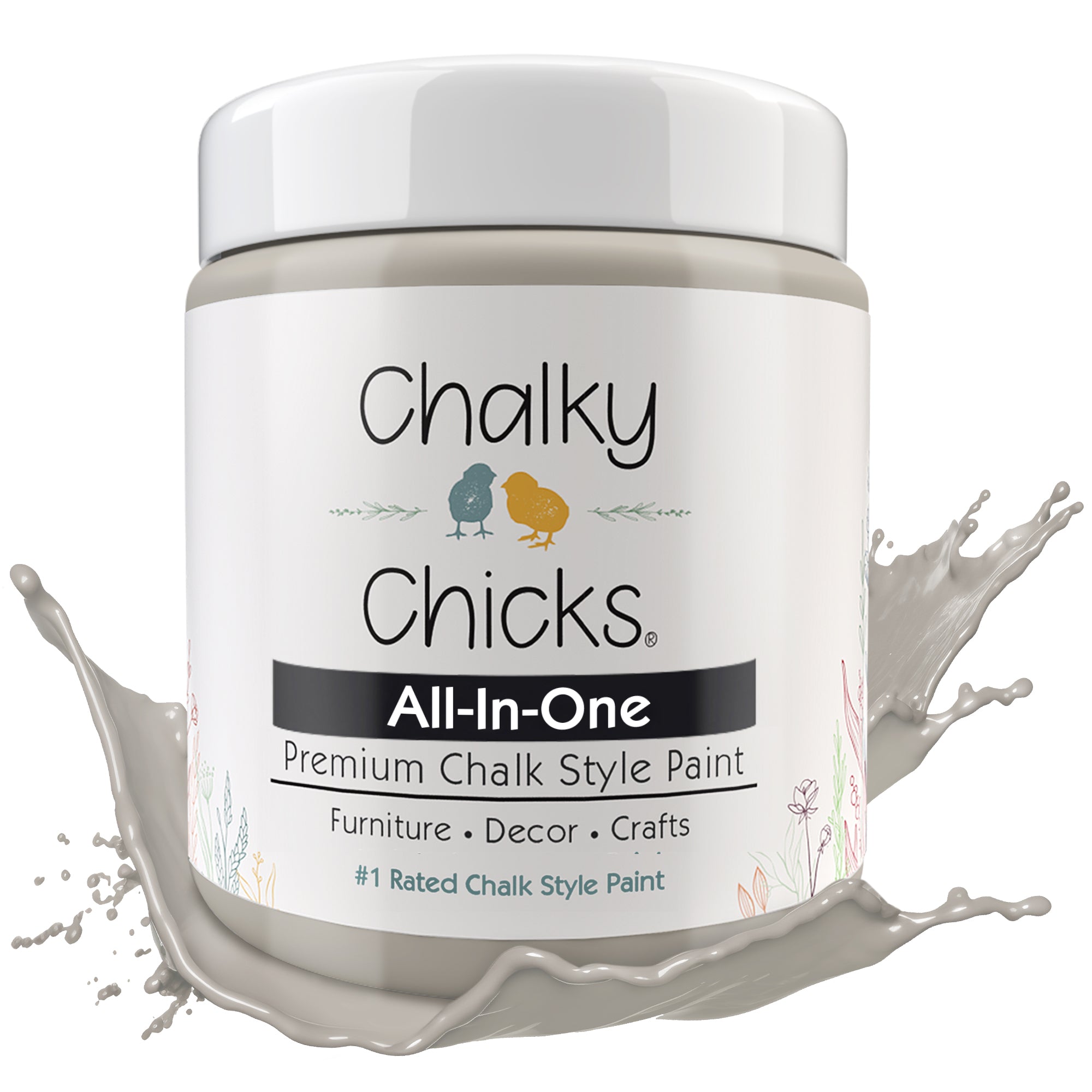 Wolf Grey, Premium All-In-One Chalk Paint for DIY’ers and Pro's