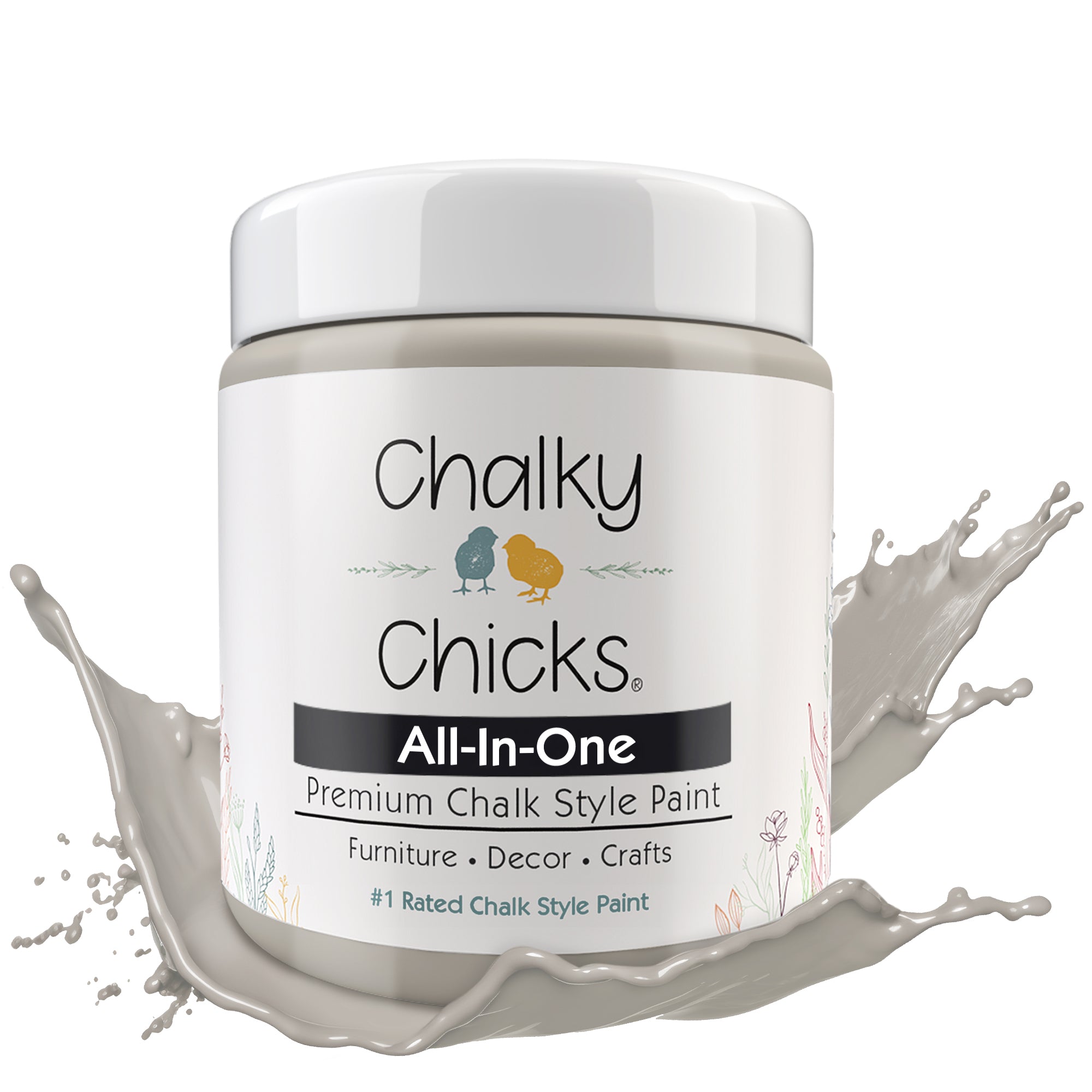 Wolf Grey, Premium All-In-One Chalk Paint for DIY’ers and Pro's