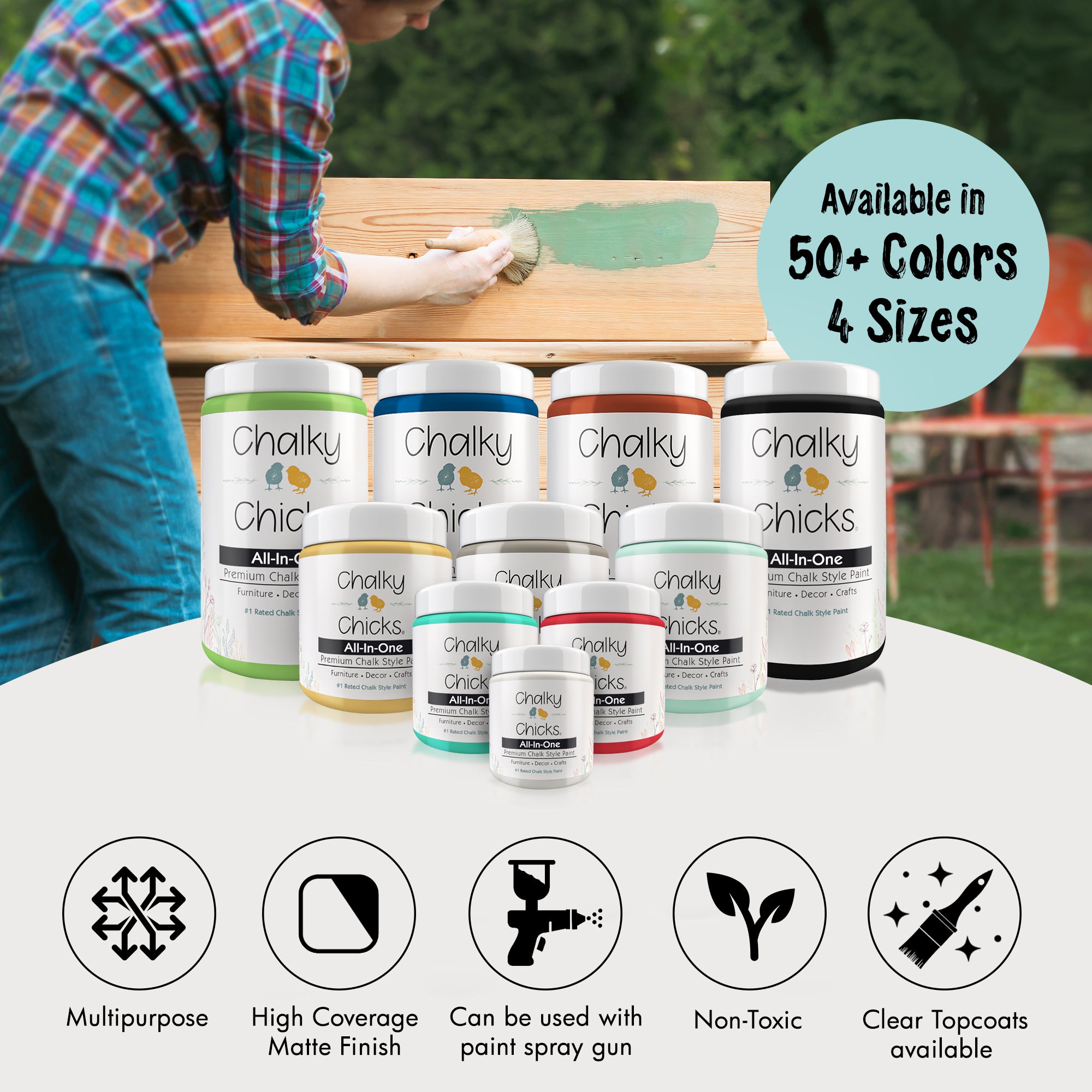 Raindrop, Premium All-In-One Chalk Paint for DIY’ers and Pro's
