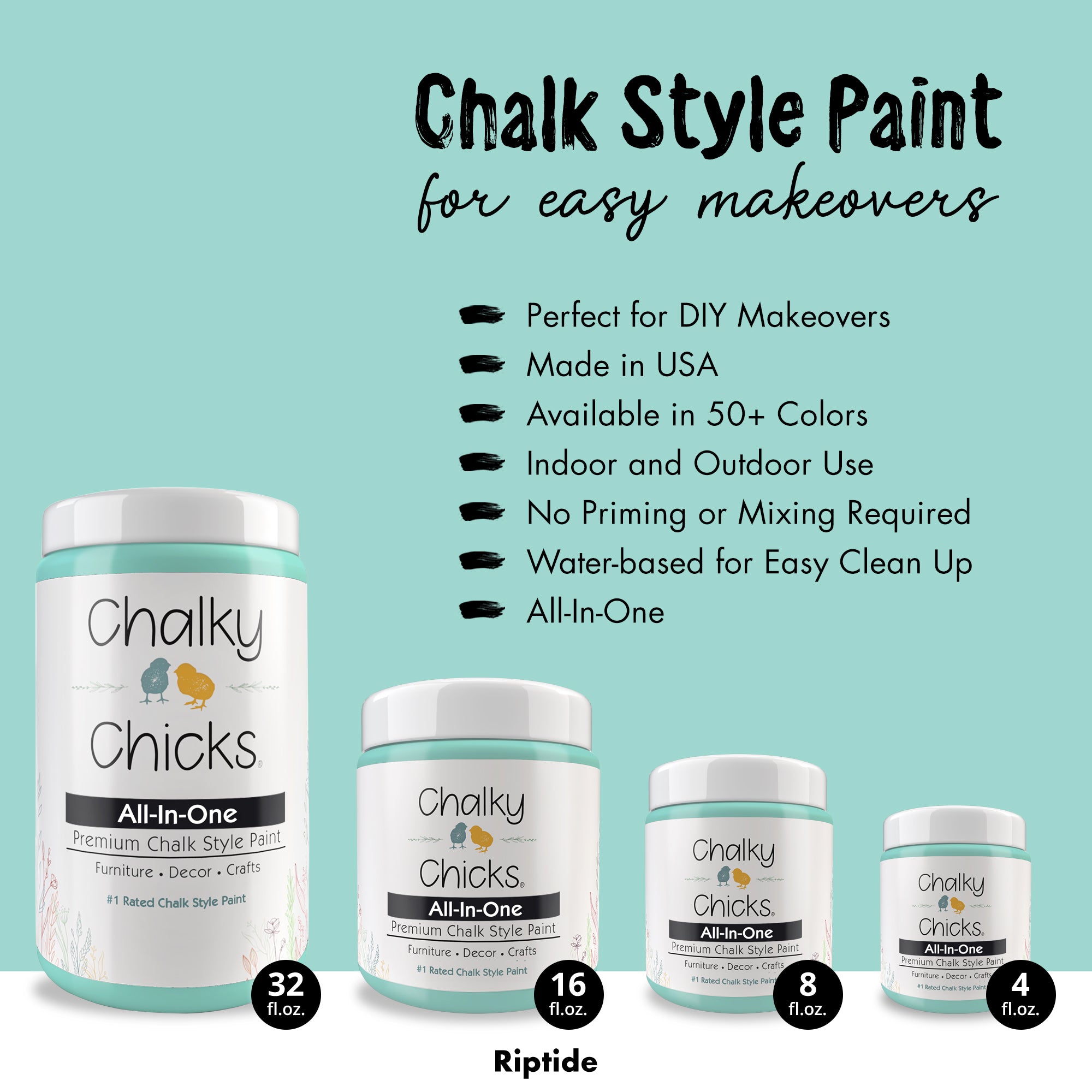 Riptide, Premium All-In-One Chalk Paint for DIY’ers and Pro's