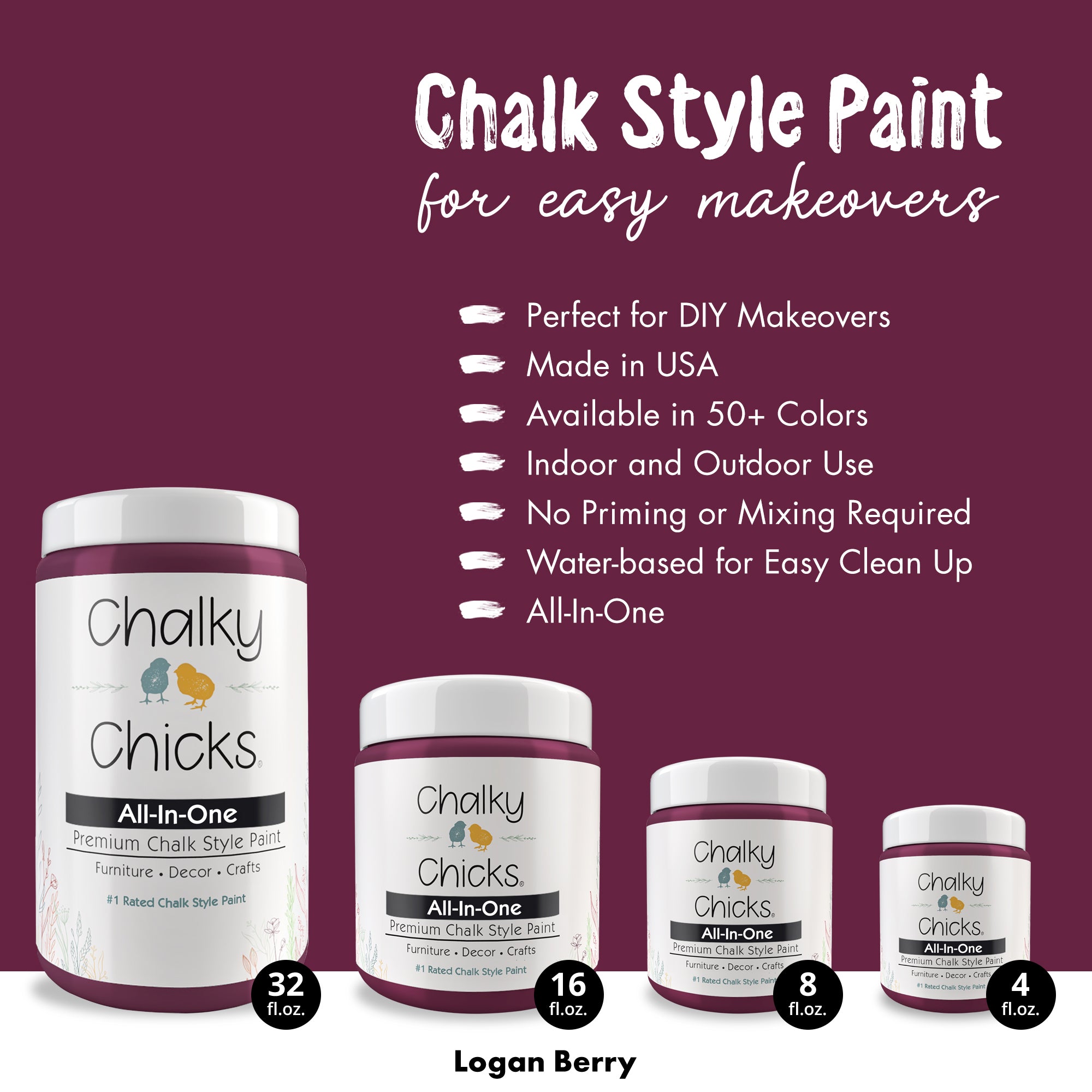 Logan Berry, Premium All-In-One Chalk Paint for DIY’ers and Pro's