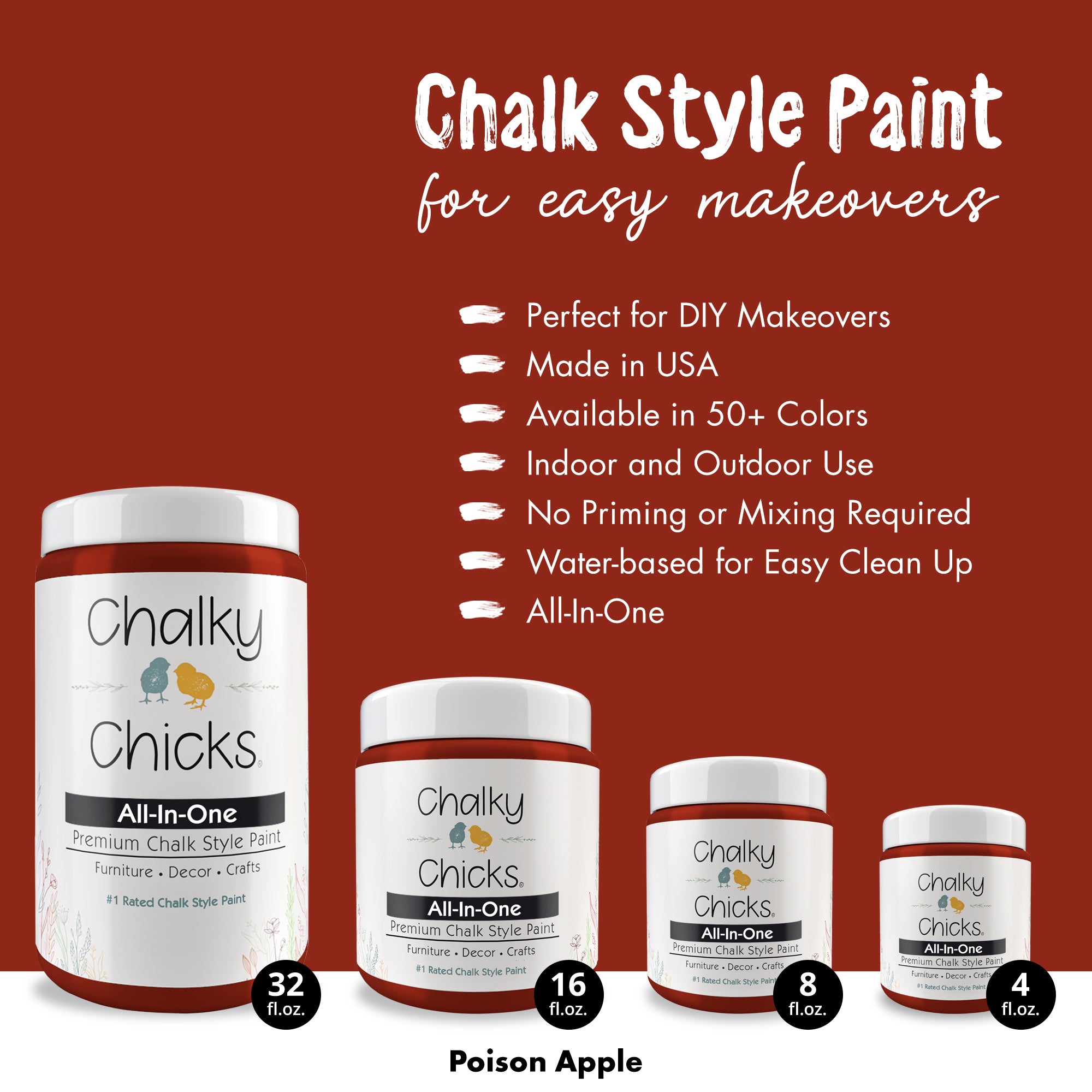 Poison Apple, Premium All-In-One Chalk Paint for DIY’ers and Pro's