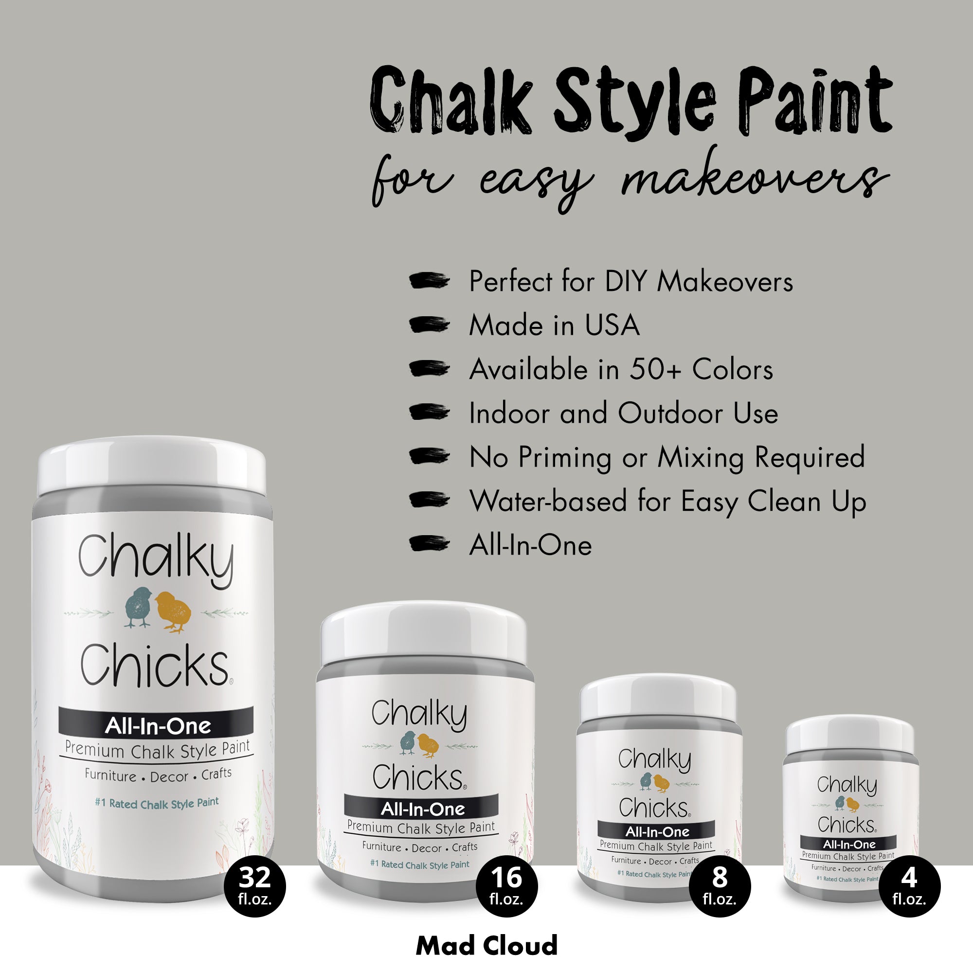 Mad Cloud, Premium All-In-One Chalk Paint for DIY’ers and Pro's
