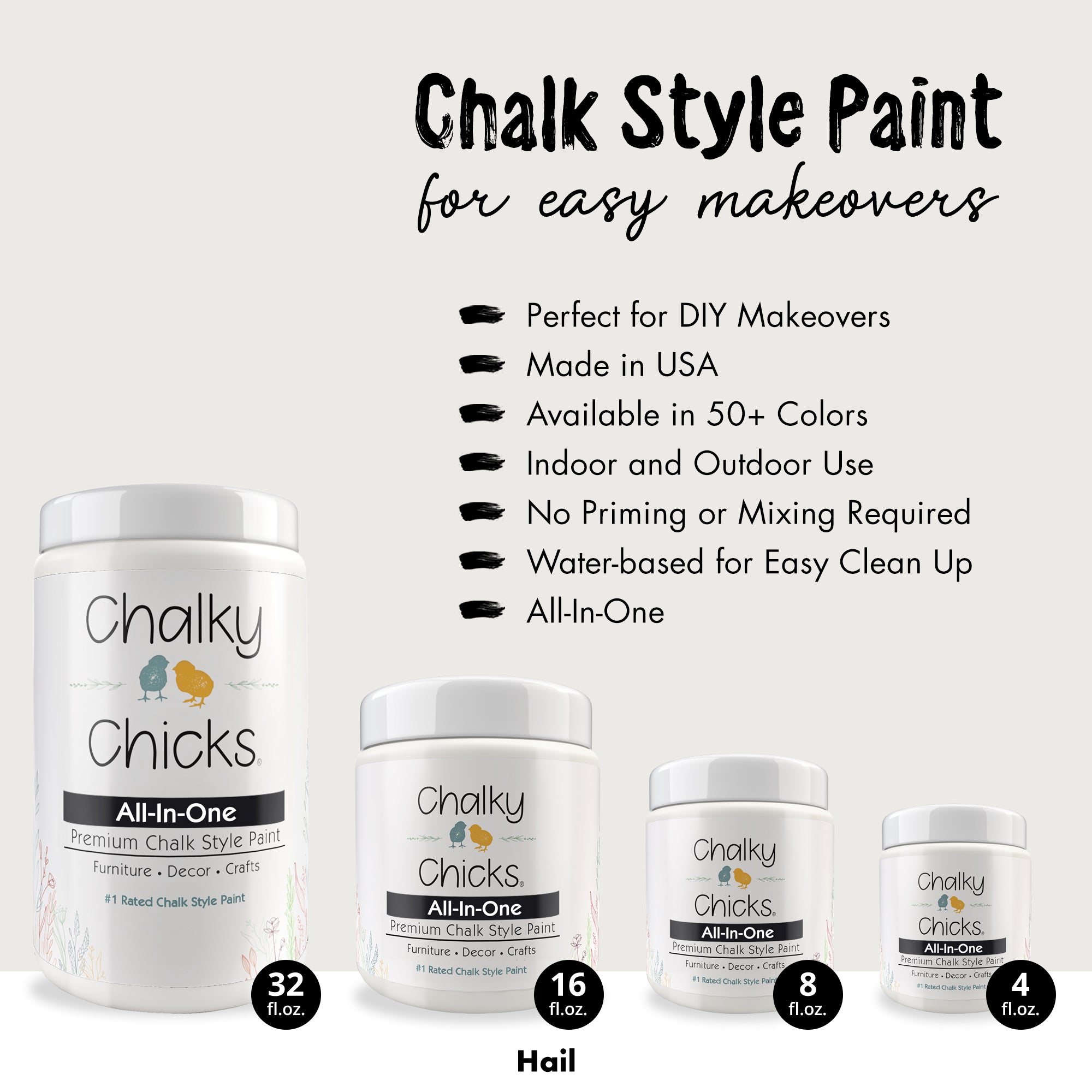 Hail, Premium All-In-One Chalk Paint for DIY’ers and Pro's