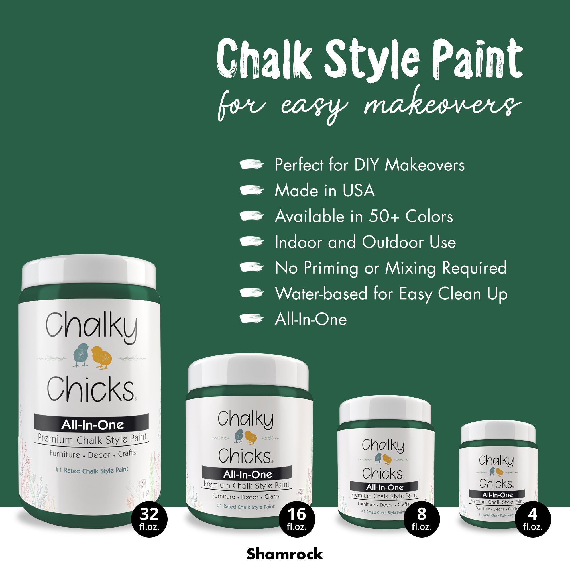 Shamrock, Premium All-In-One Chalk Paint for DIY’ers and Pro's