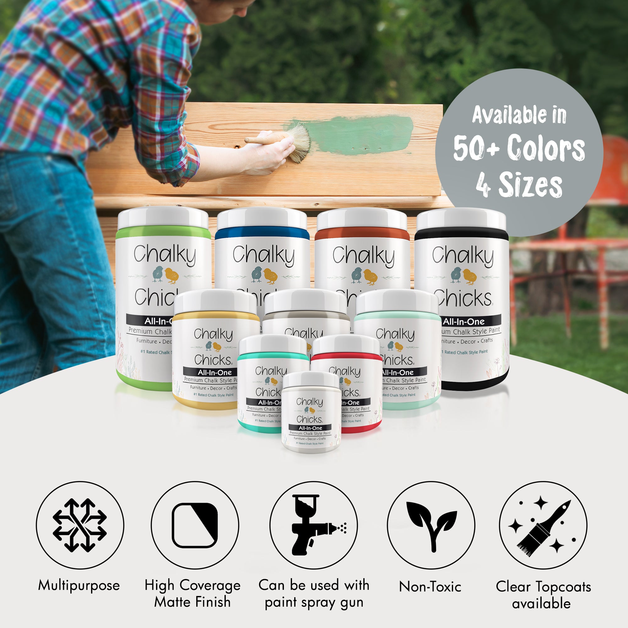 Overcast, Premium All-In-One Chalk Paint for DIY’ers and Pro's