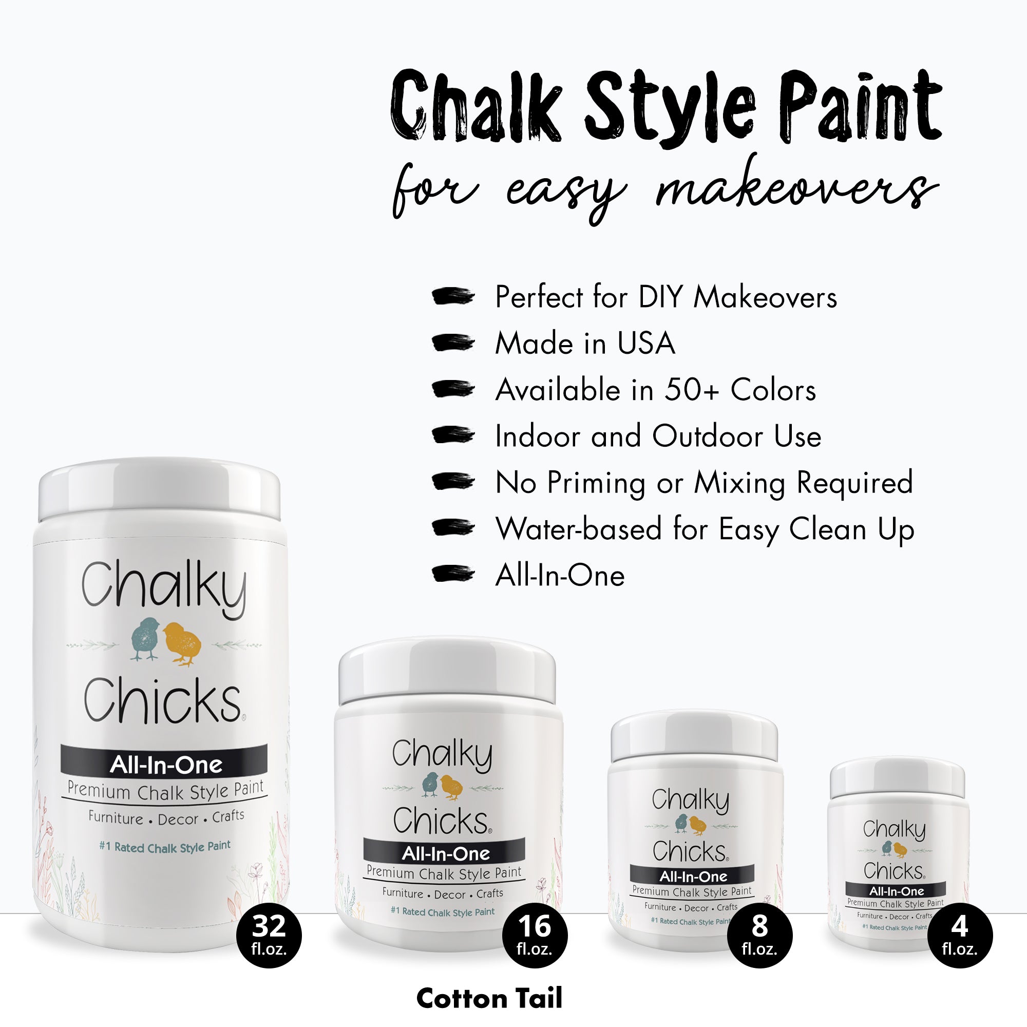 Cottontail, Premium All-In-One Chalk Paint for DIY’ers and Pro's