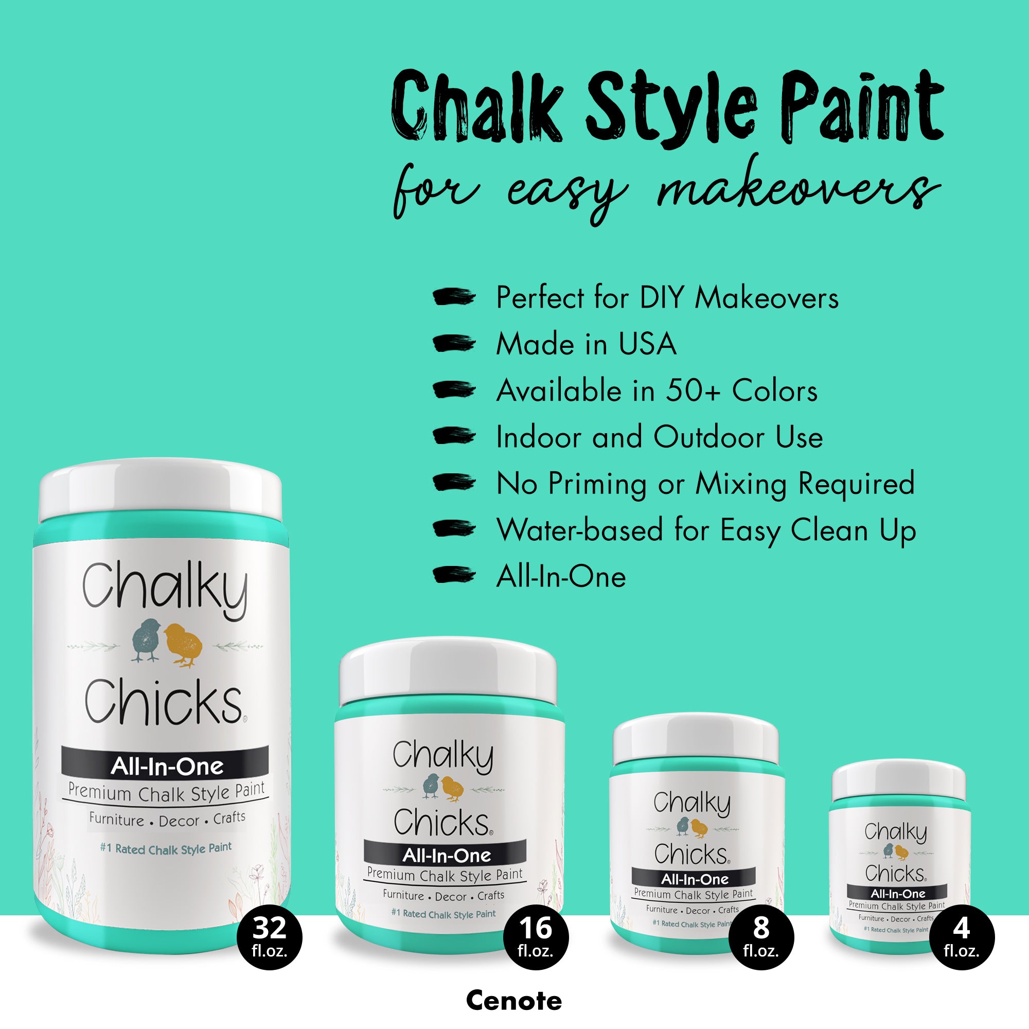 Cenote, Premium All-In-One Chalk Paint for DIY’ers and Pro's
