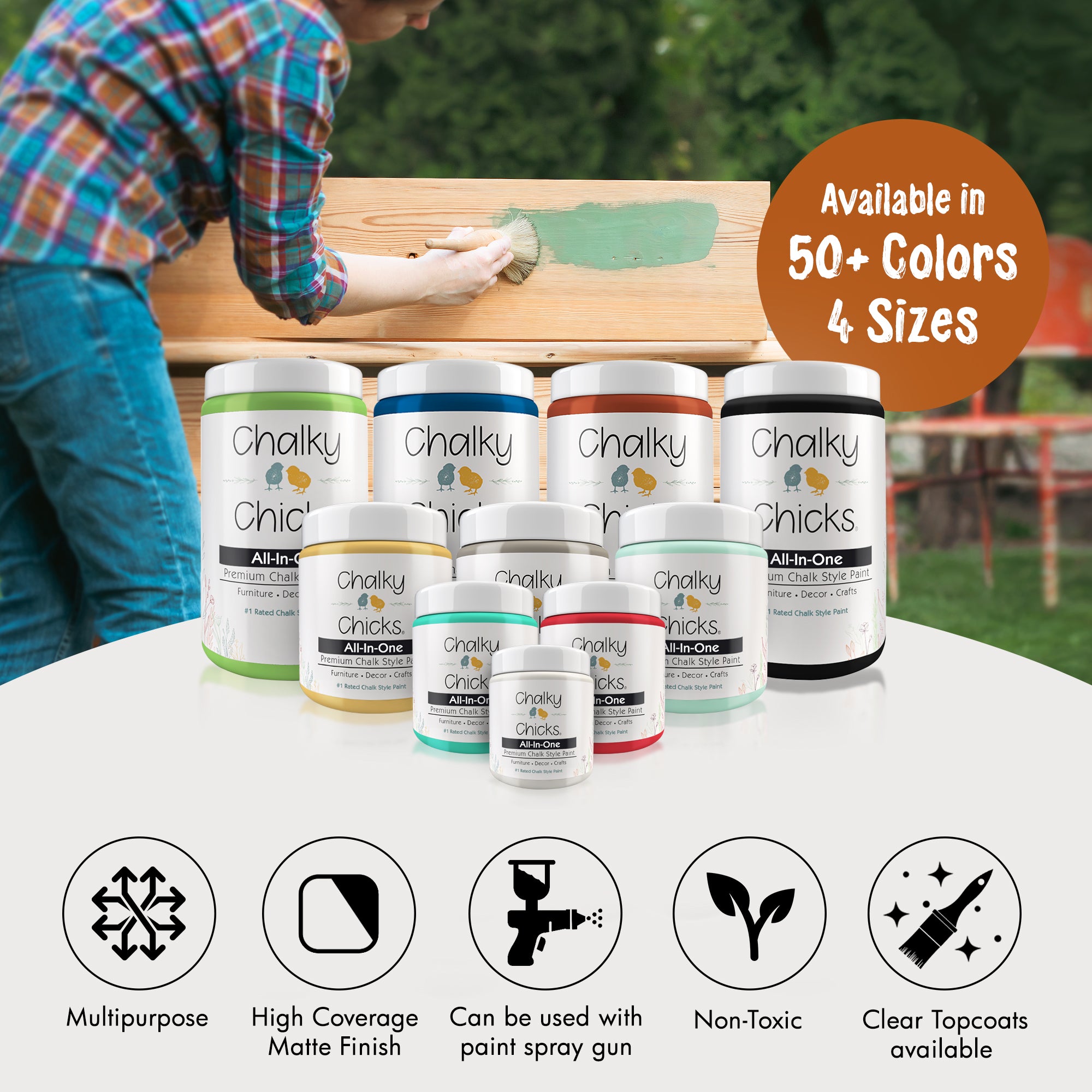 Acorn, Premium All-In-One Chalk Paint for DIY’ers and Pro's