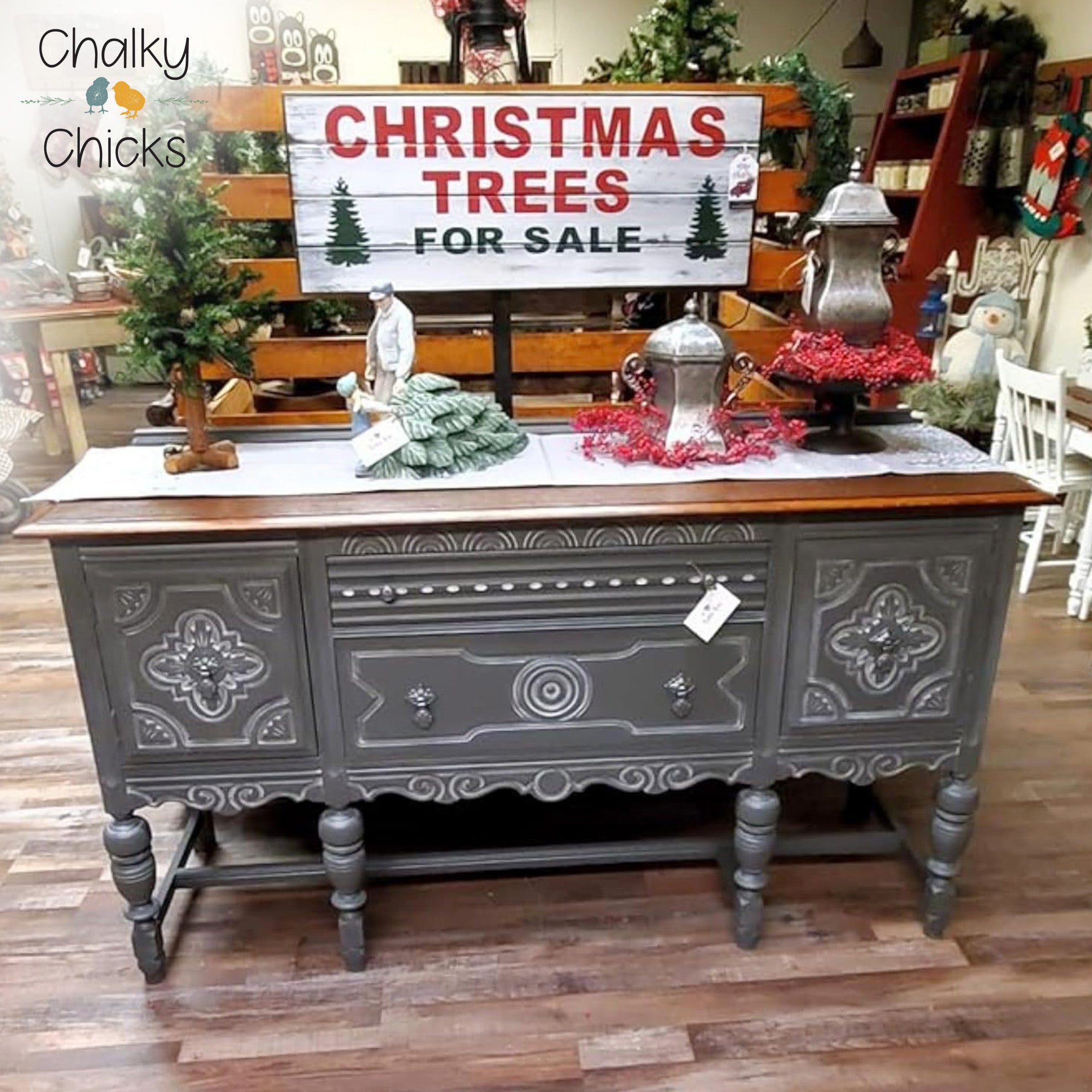 Gun Metal Grey, Premium All-In-One Chalk Paint for DIY’ers and Pro's