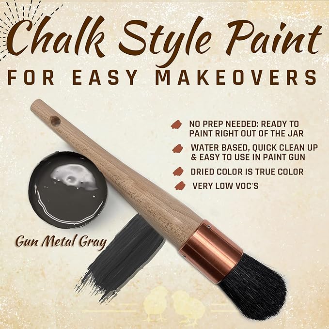 Gun Metal Grey - Premium Chalk Style Paint