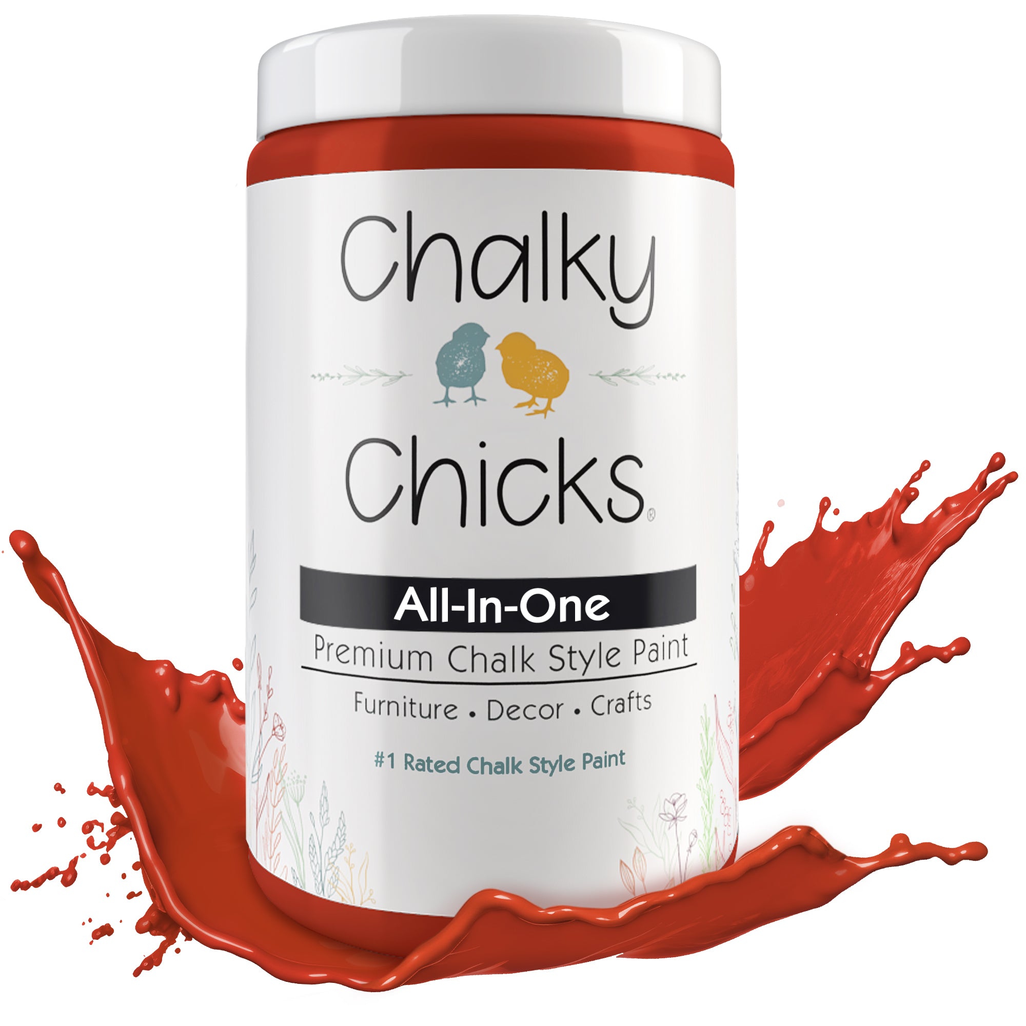 Emmy's Red, Premium All-In-One Chalk Paint for DIY’ers and Pro's