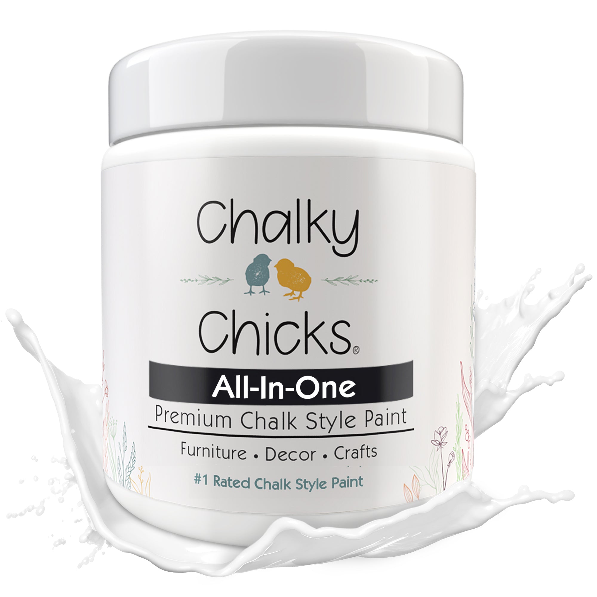 Powdered Snow, Premium All-In-One Chalk Paint for DIY’ers and Pro's