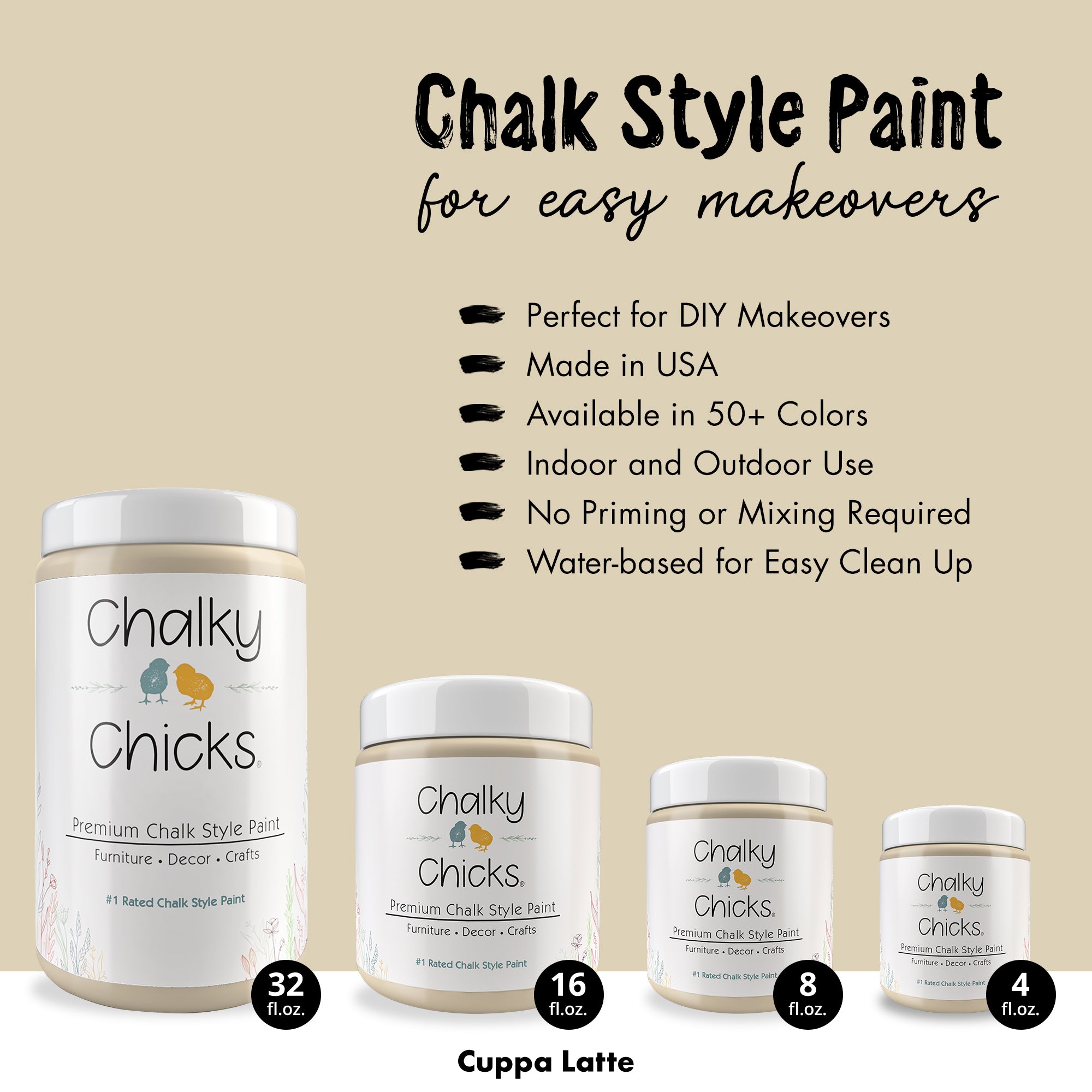 Cuppa Latte - Premium Chalk Style Paint