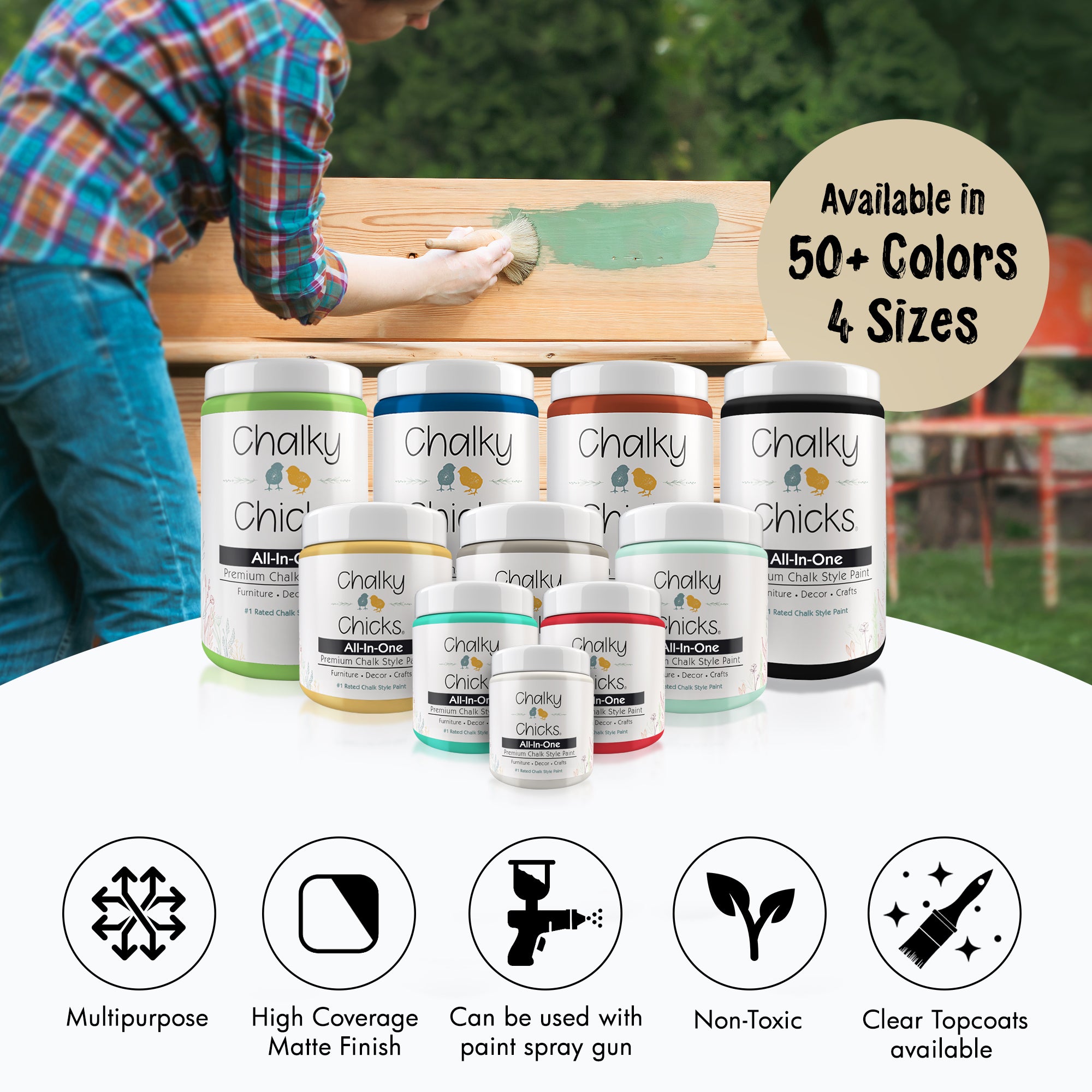 Cuppa Latte, Premium All-In-One Chalk Paint for DIY’ers and Pro's