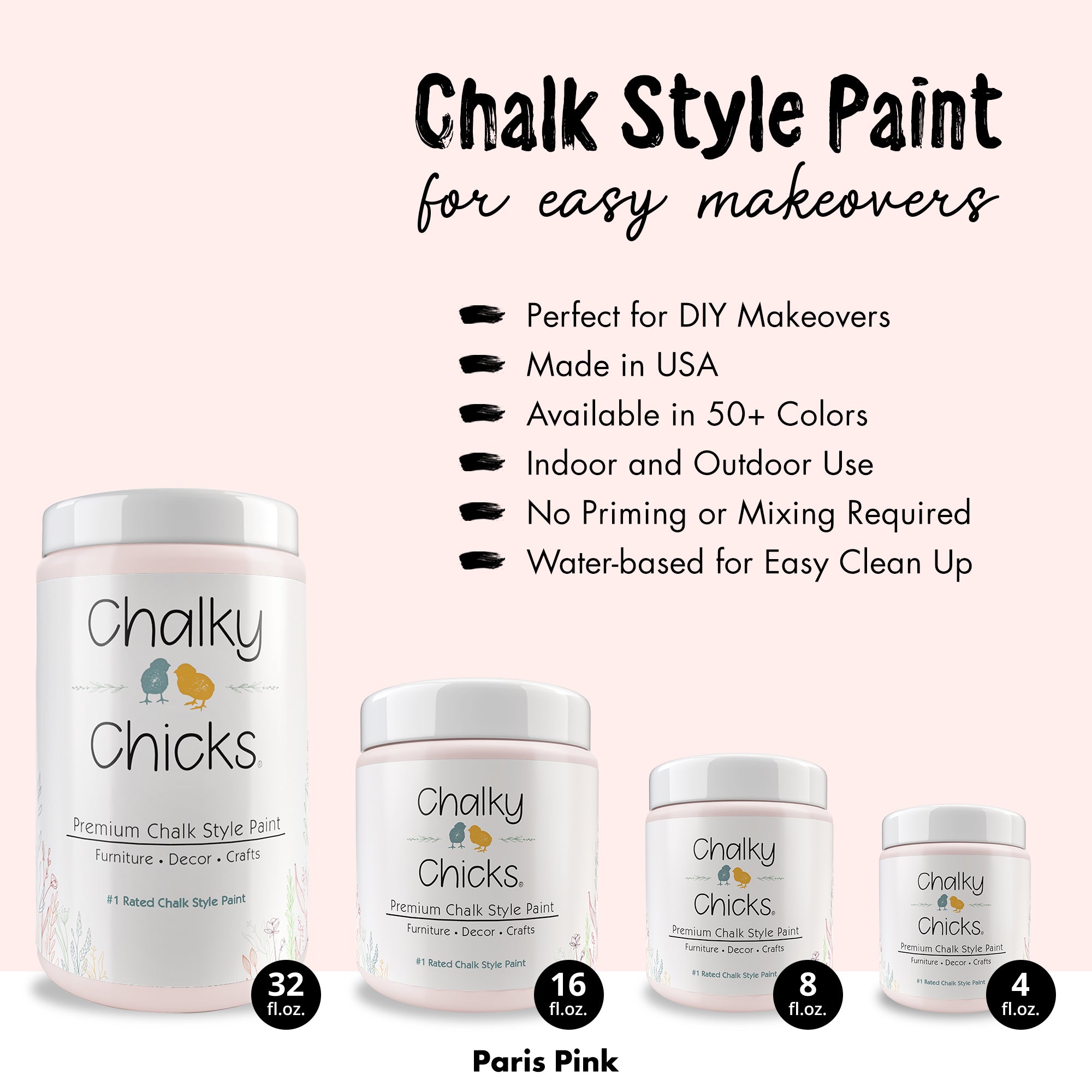 Paris Pink - Premium Chalk Style Paint