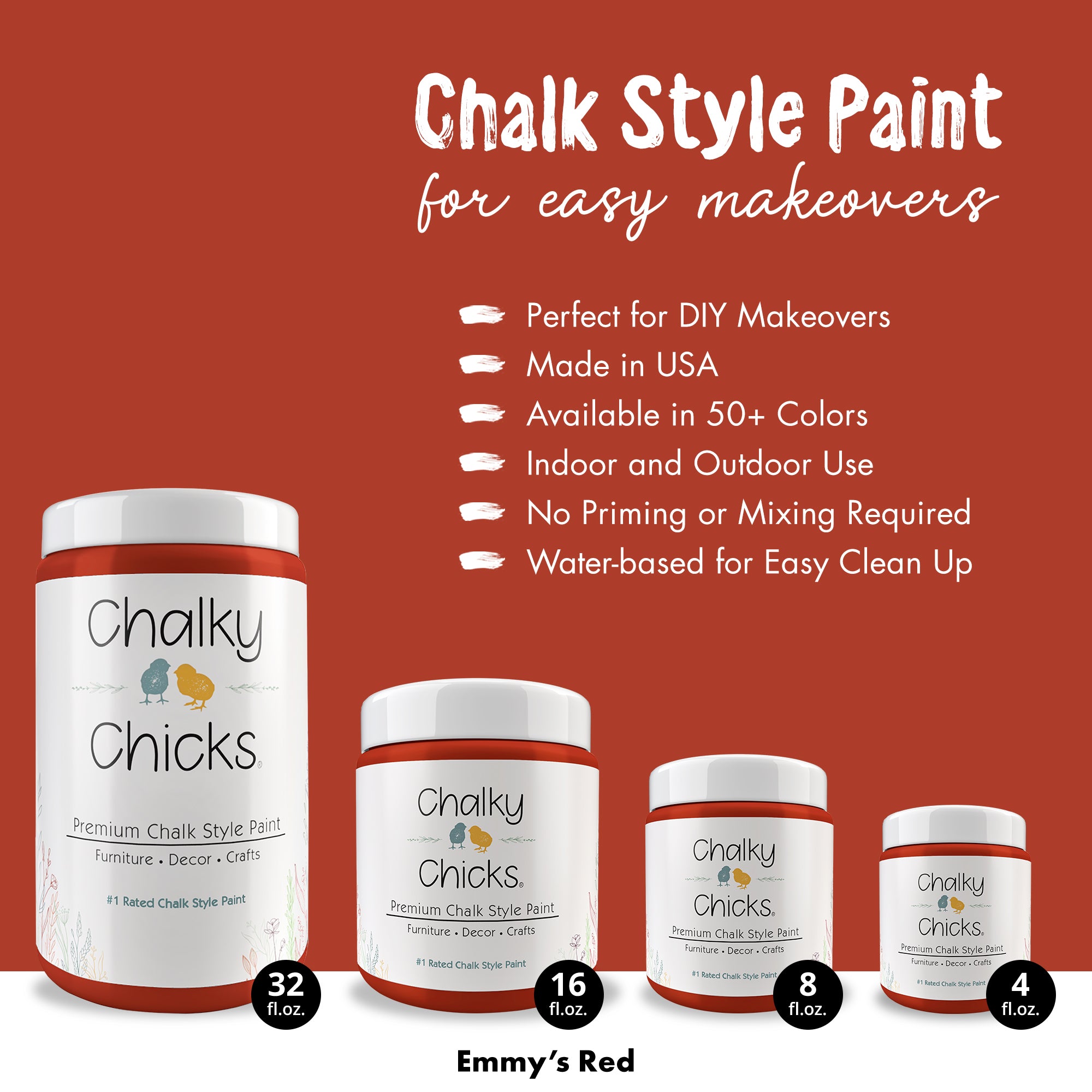 Emmy's Red - Premium Chalk Style Paint