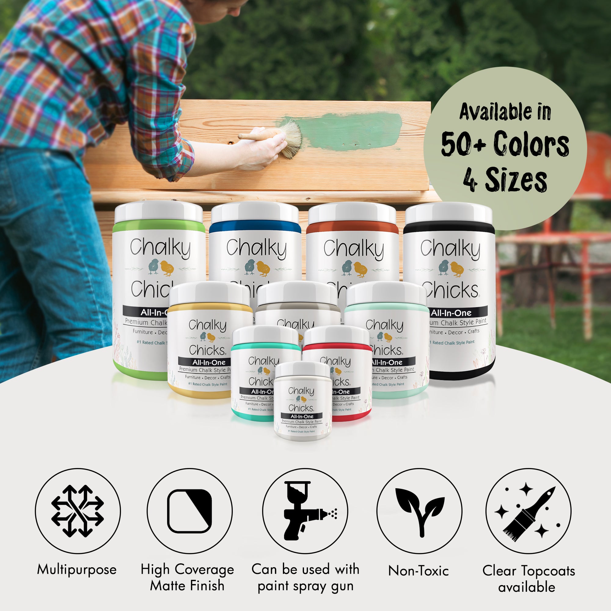 Mountain Green, Premium All-In-One Chalk Paint for DIY’ers and Pro's