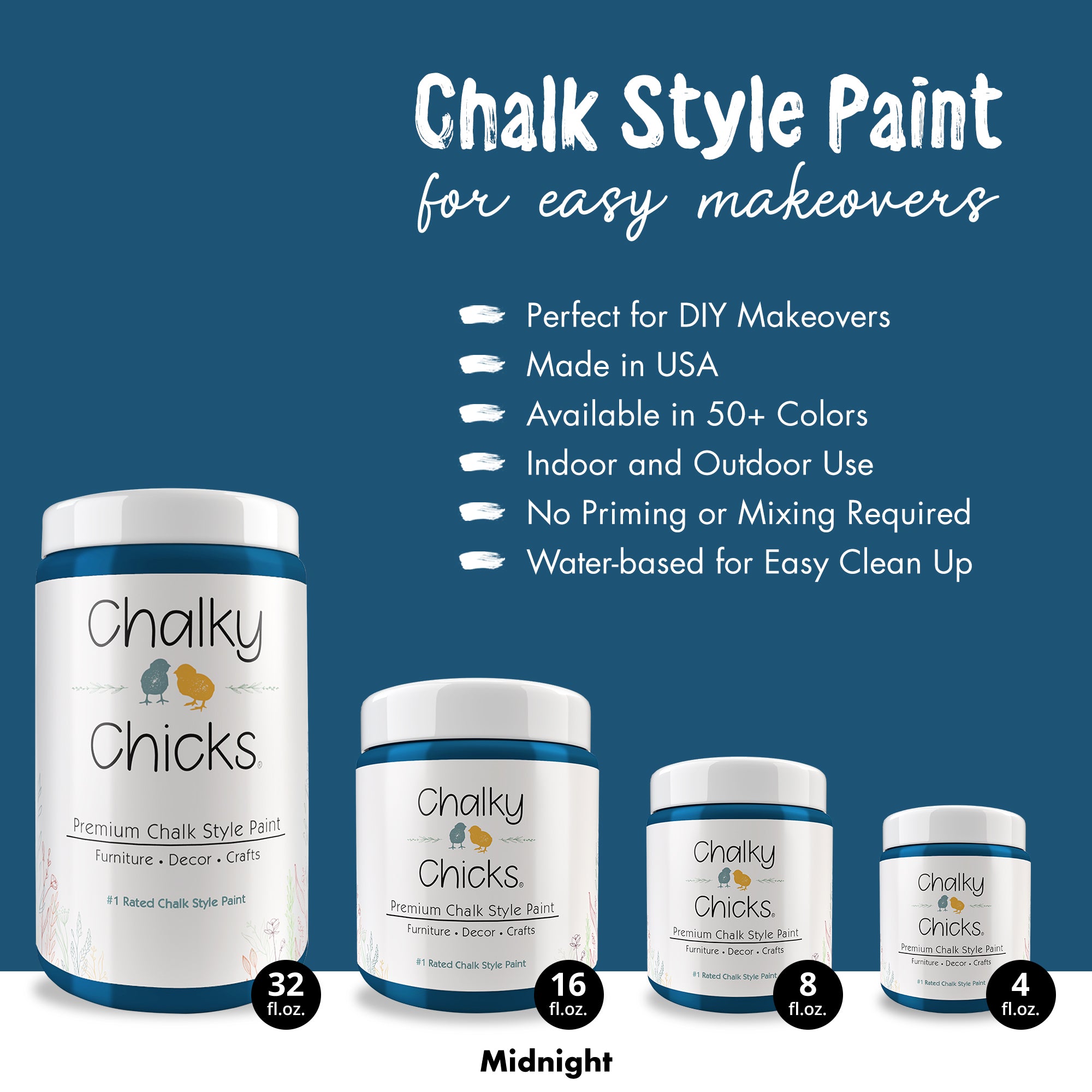 Midnight - Premium Chalk Style Paint