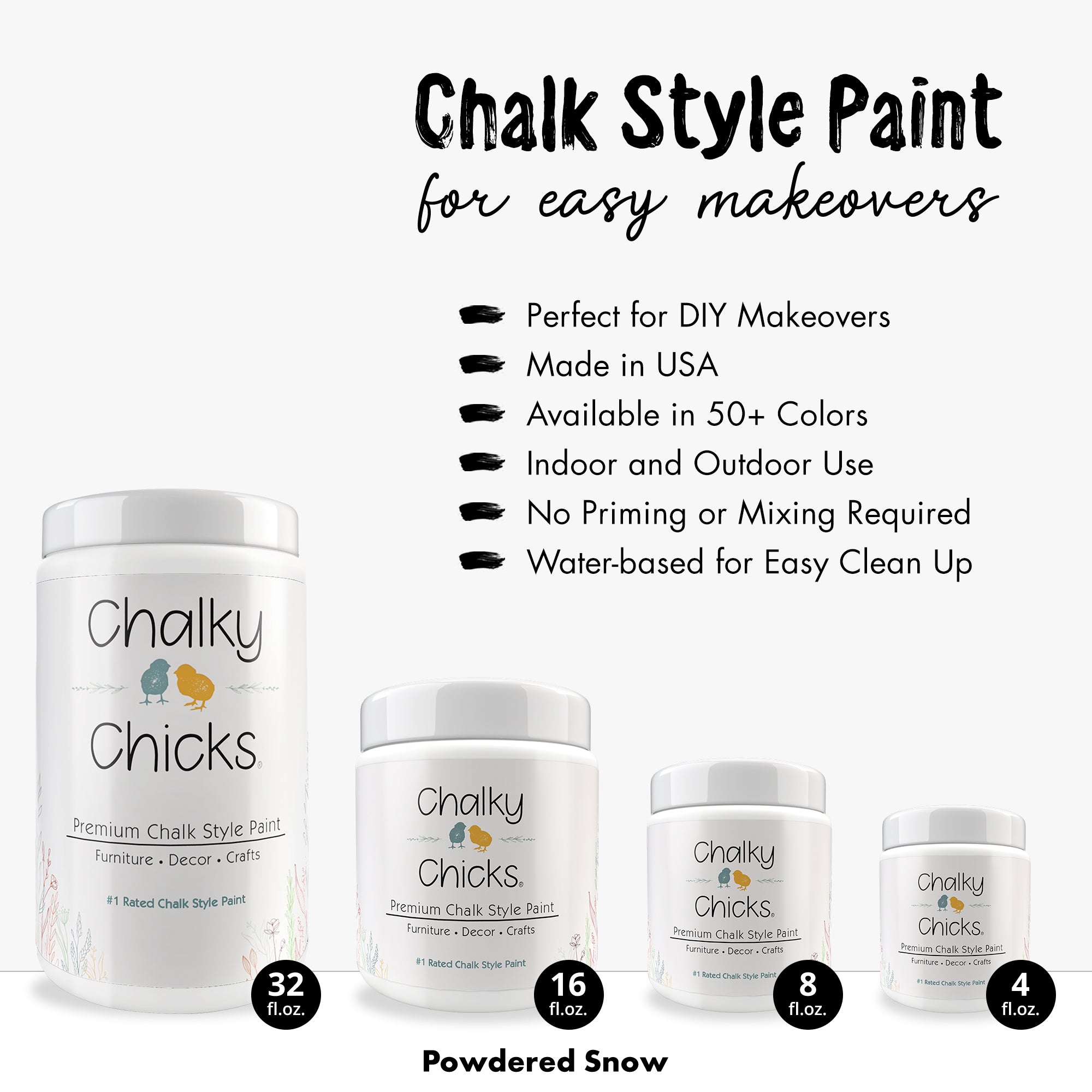 Powdered Snow - Premium Chalk Style Paint