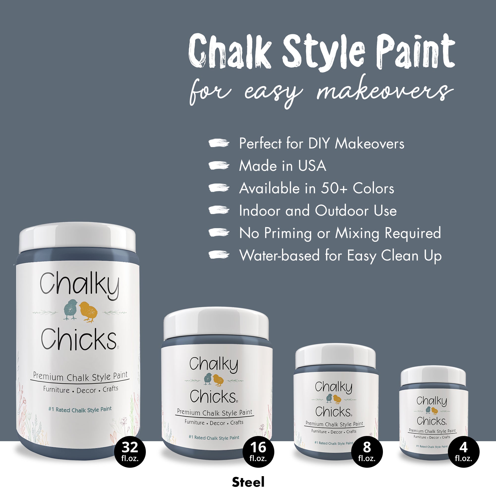 Blue Steel - Premium Chalk Style Paint