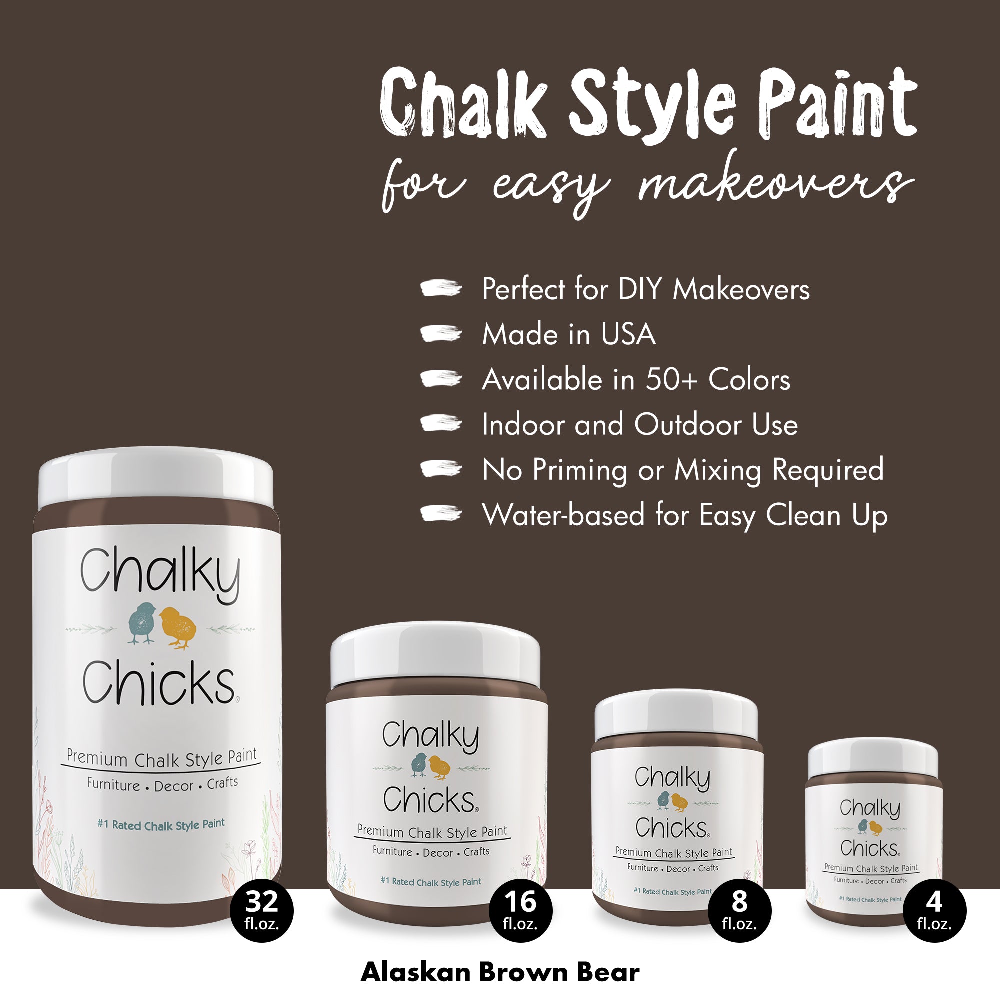 Alaskan Brown Bear - Premium Chalk Style Paint