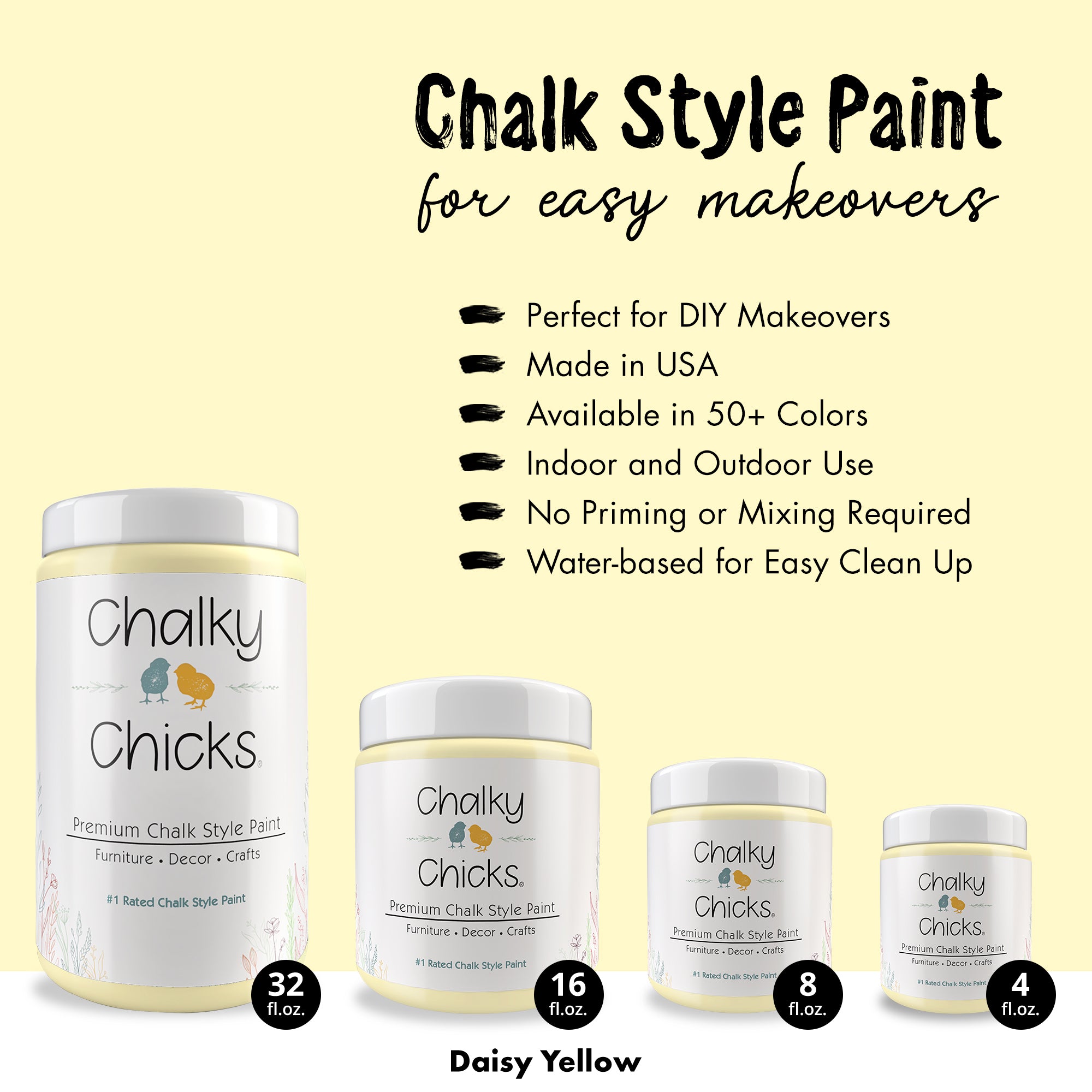 Daisy Yellow - Premium Chalk Style Paint