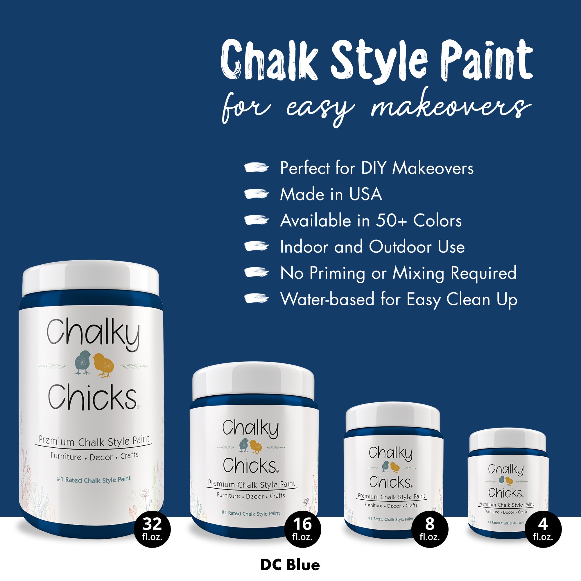 DC Blue - Premium Chalk Style Paint