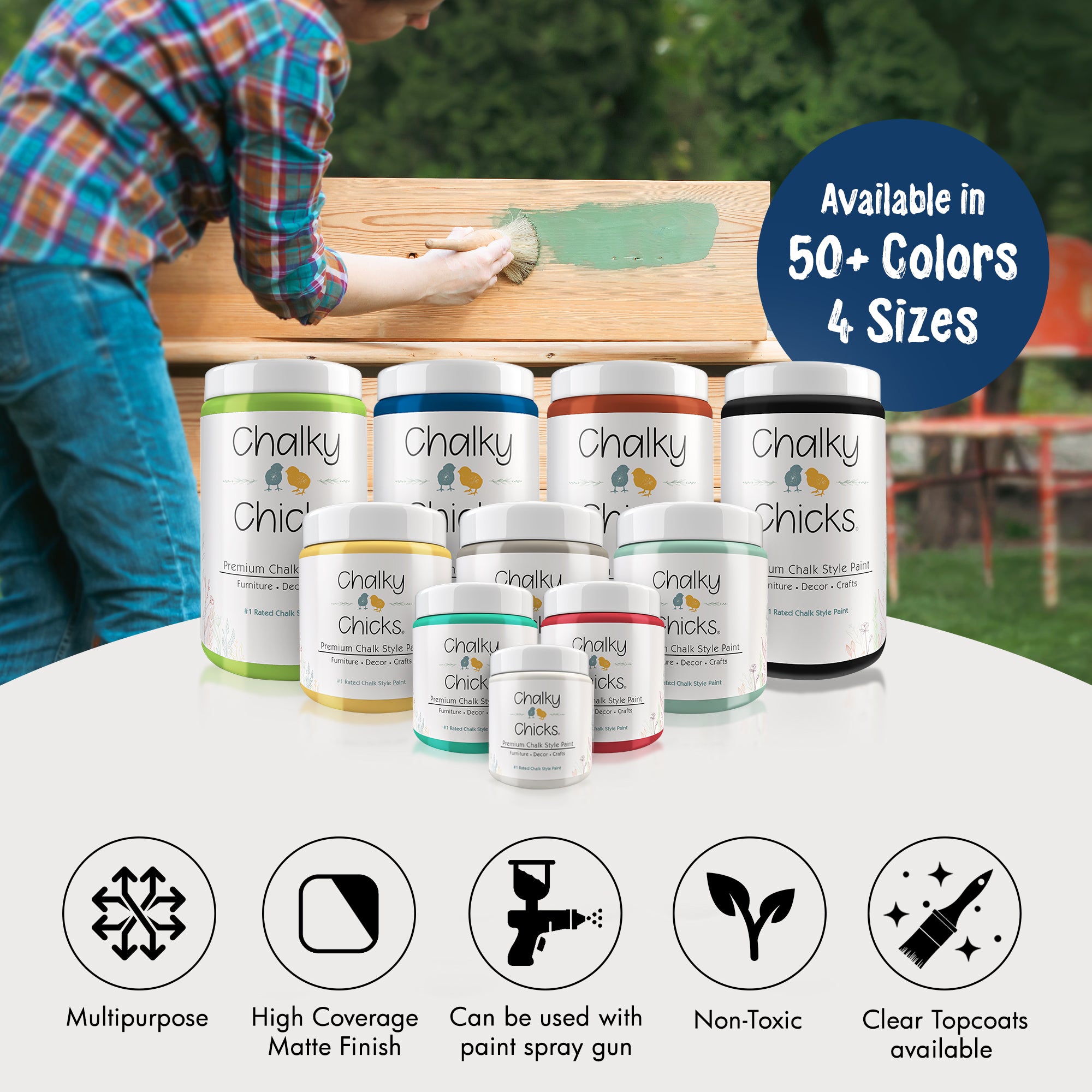 DC Blue - Premium Chalk Style Paint