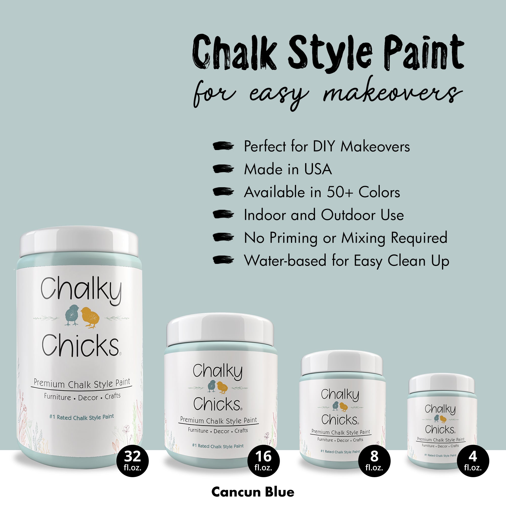 Cancun Blue - Premium Chalk Style Paint