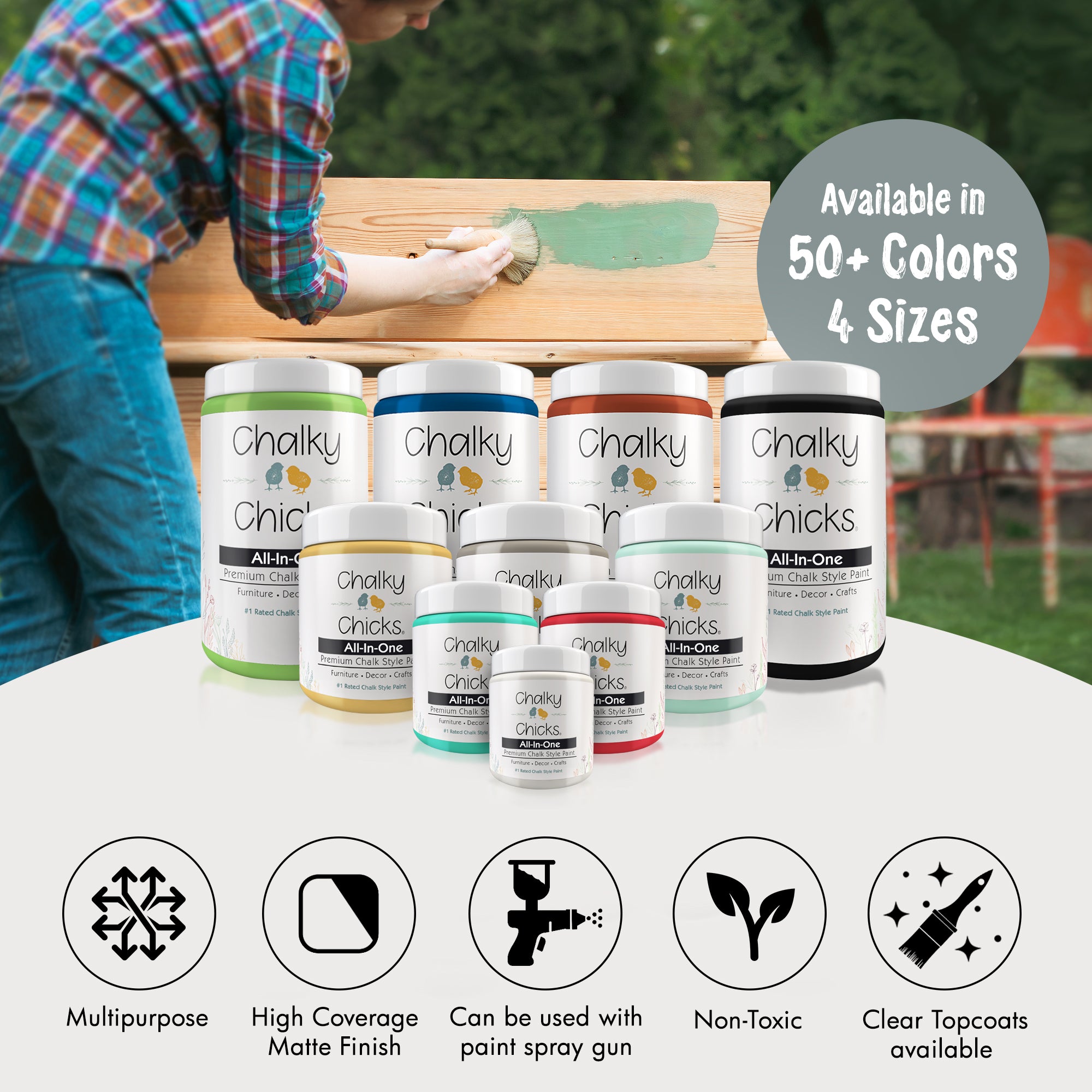 Sea Glass, Premium All-In-One Chalk Paint for DIY’ers and Pro's