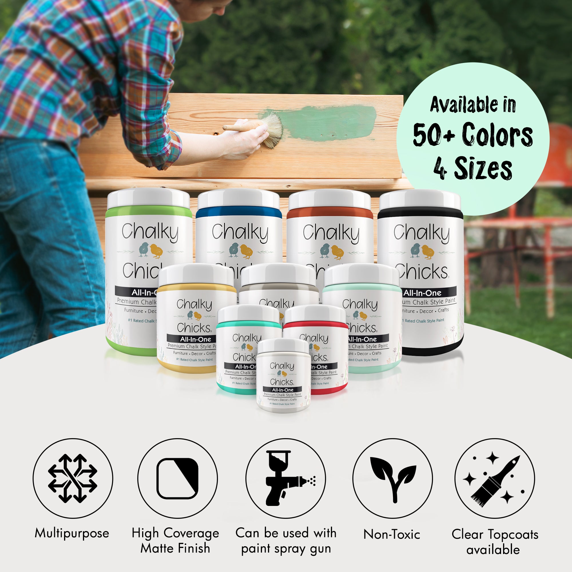 Wintergreen, Premium All-In-One Chalk Paint for DIY’ers and Pro's