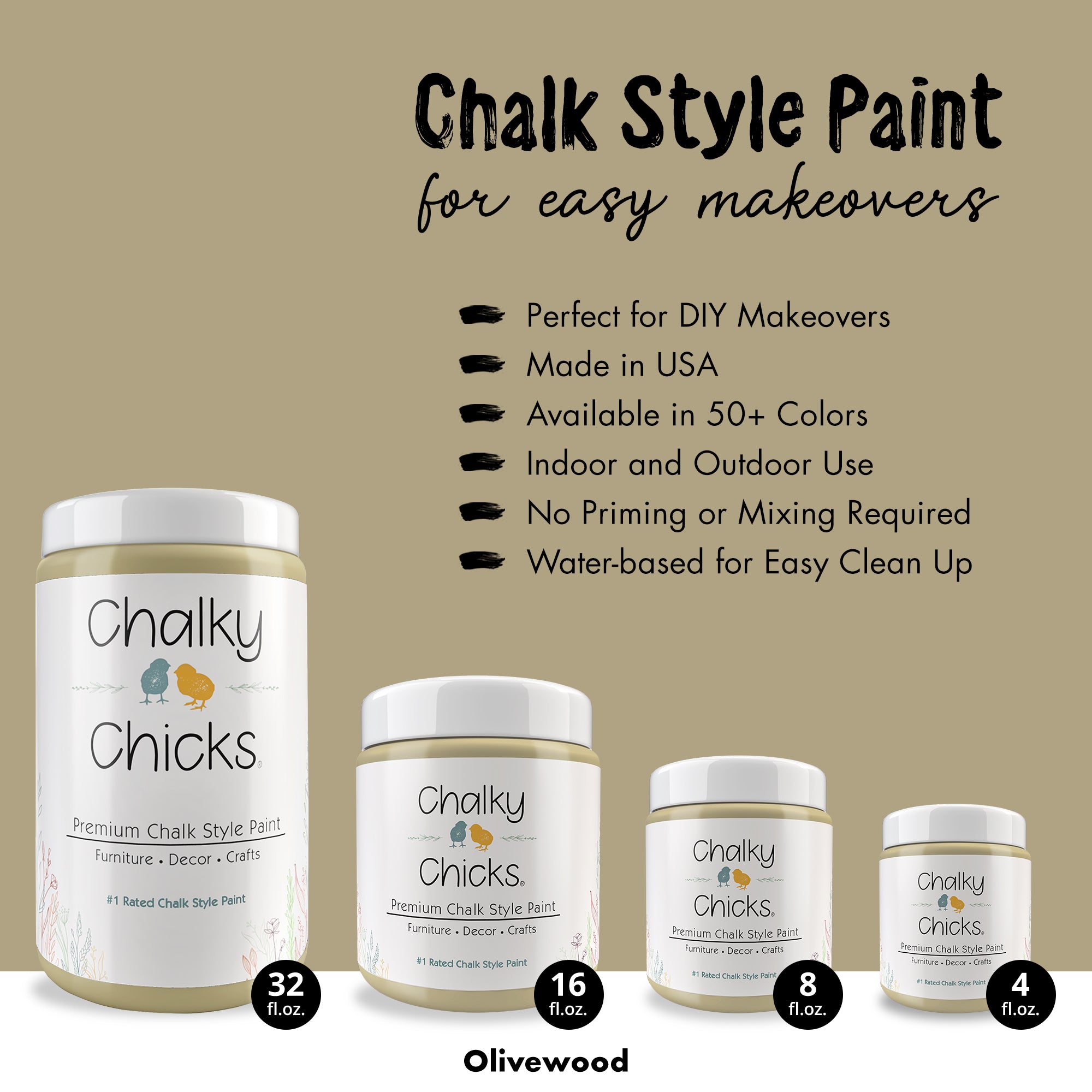 Olivewood - Premium Chalk Style Paint