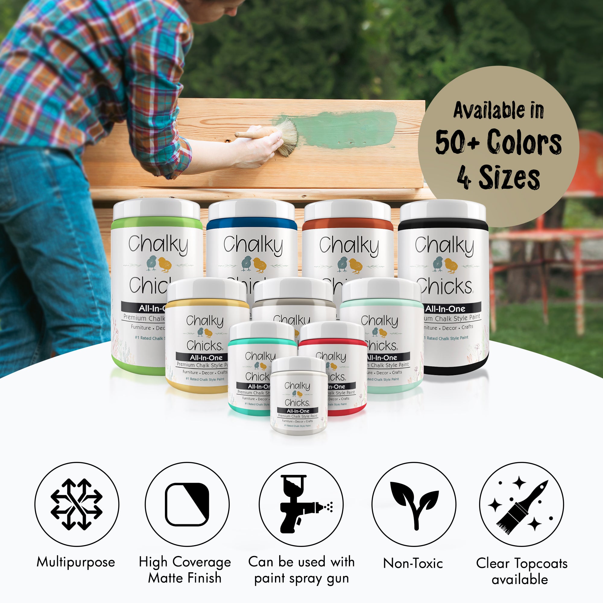 Olivewood, Premium All-In-One Chalk Paint for DIY’ers and Pro's
