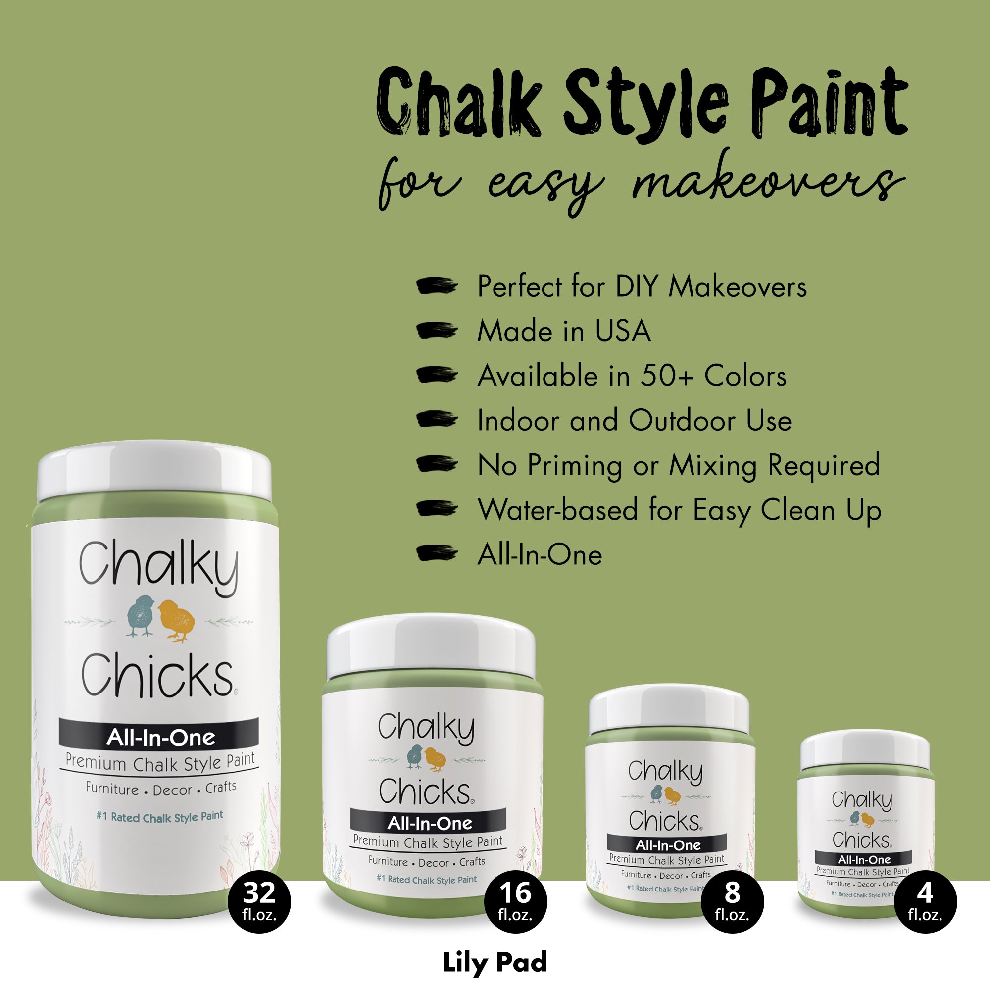Lily Pad, Premium All-In-One Chalk Paint for DIY’ers and Pro's