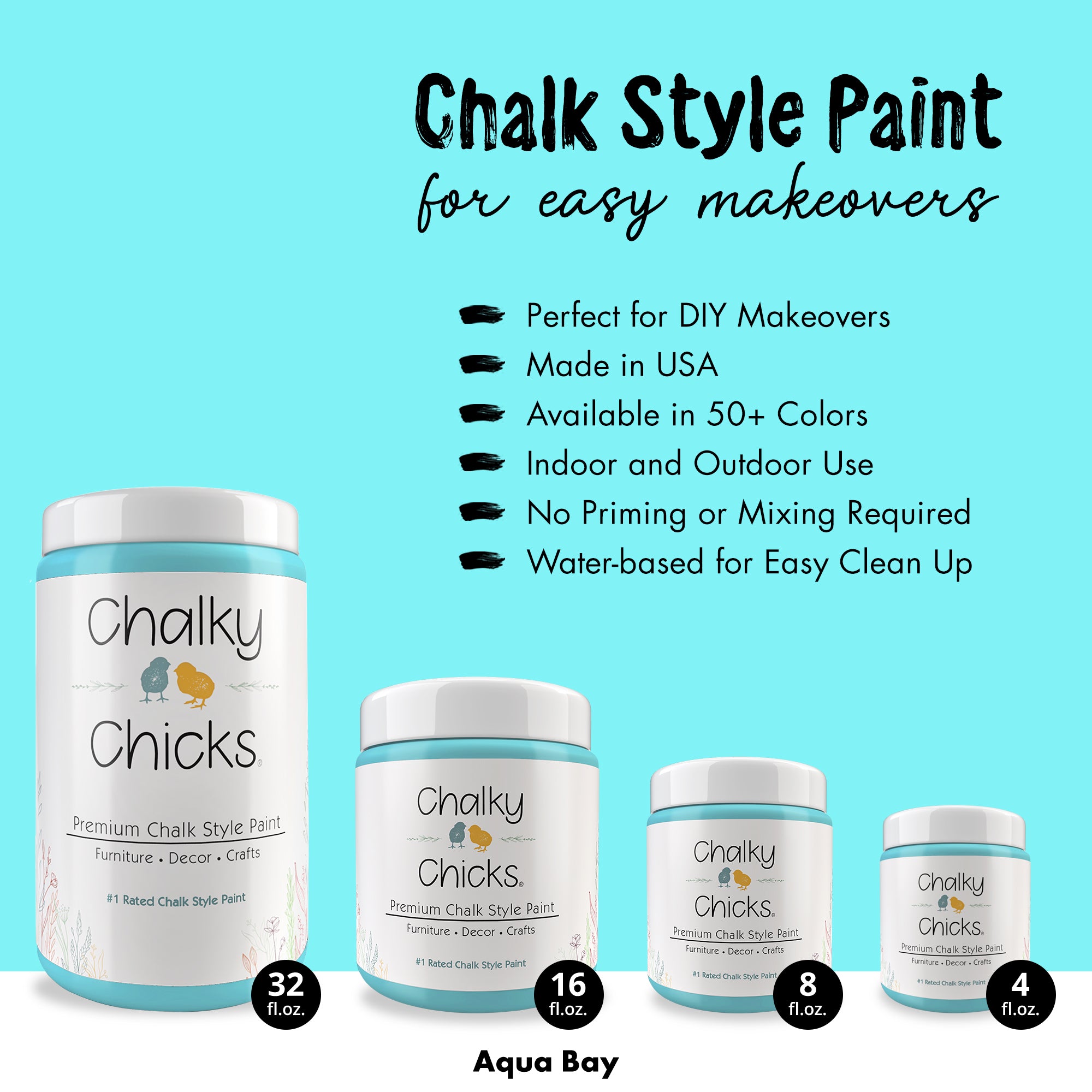 Aqua Bay - Premium Chalk Style Paint