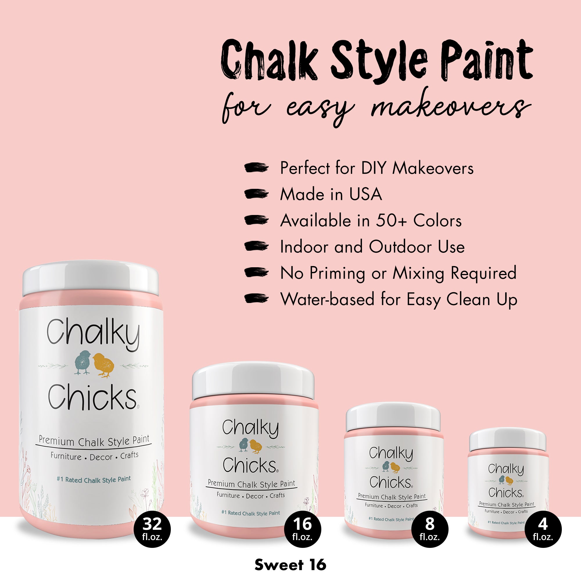 Sweet 16 - Premium Chalk Style Paint