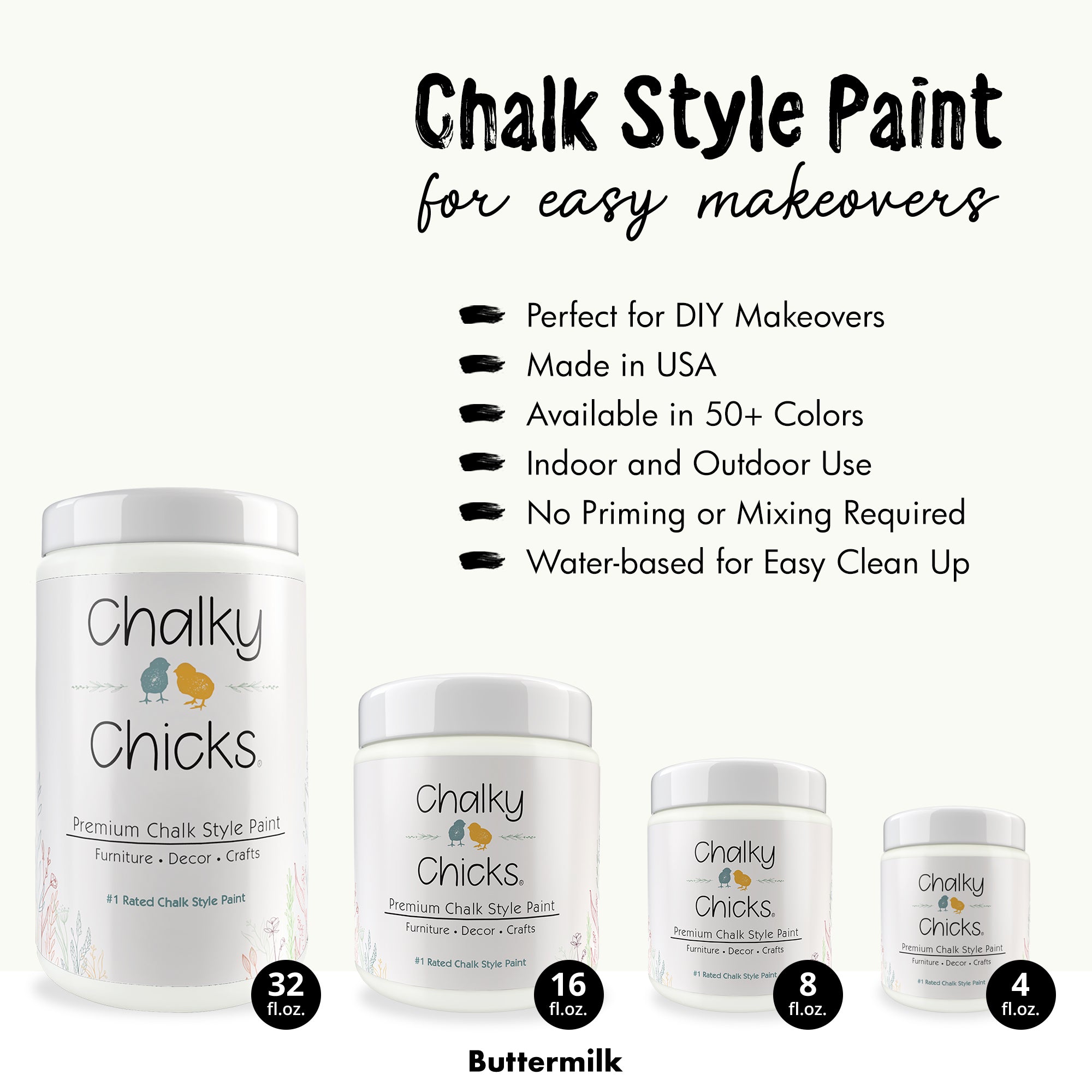 Buttermilk, Premium Chalk Style Paint