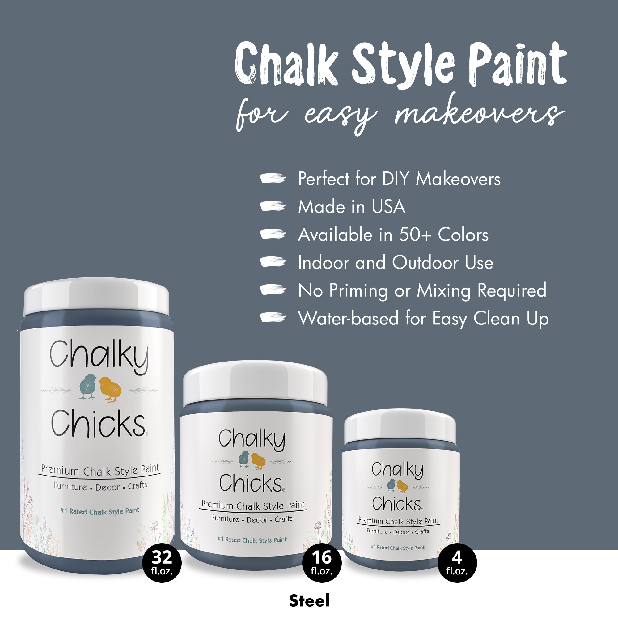 Blue Steel - Premium Chalk Style Paint